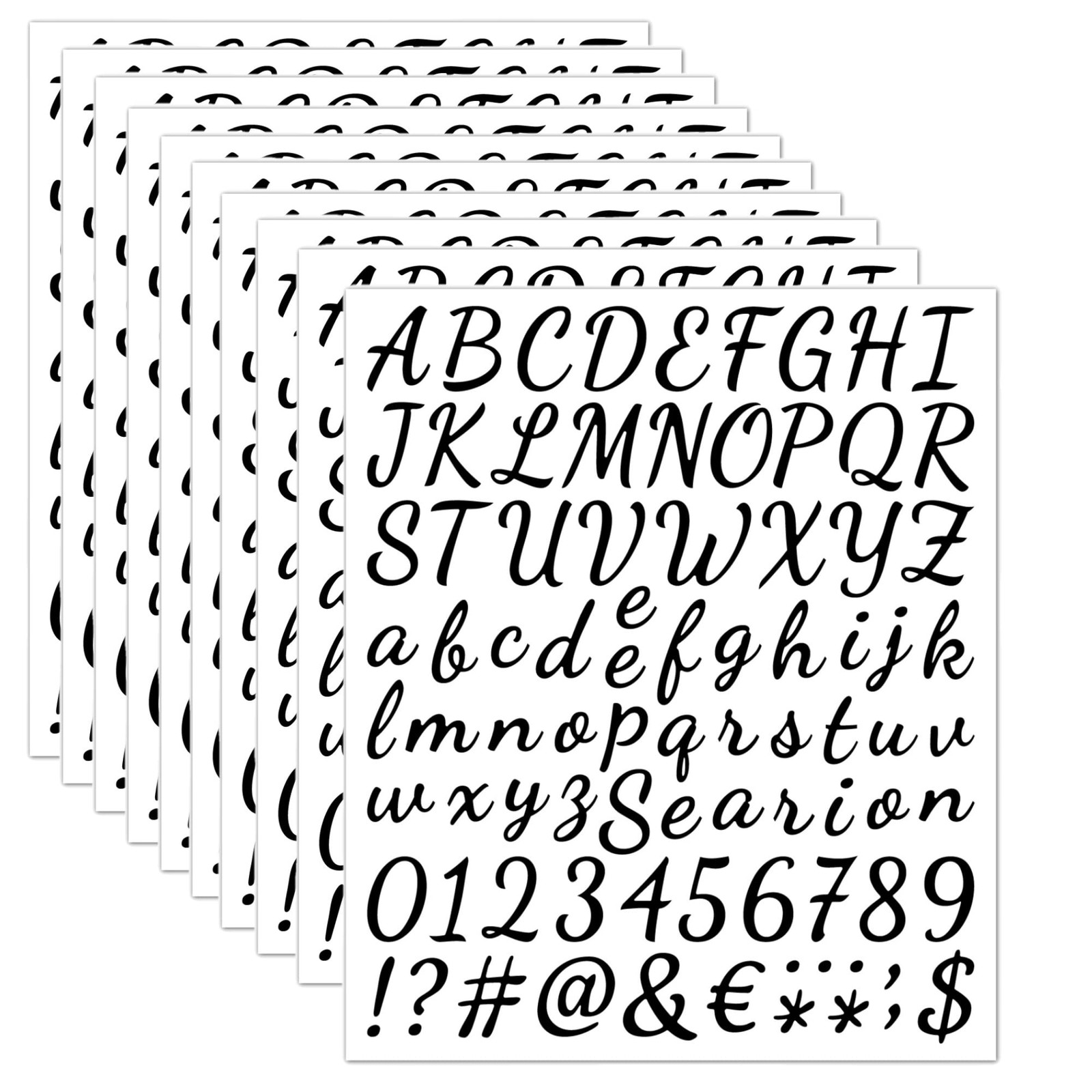 760pcs Vinyl Letters Numbers Stickers Mailbox Signs 1in Black Set