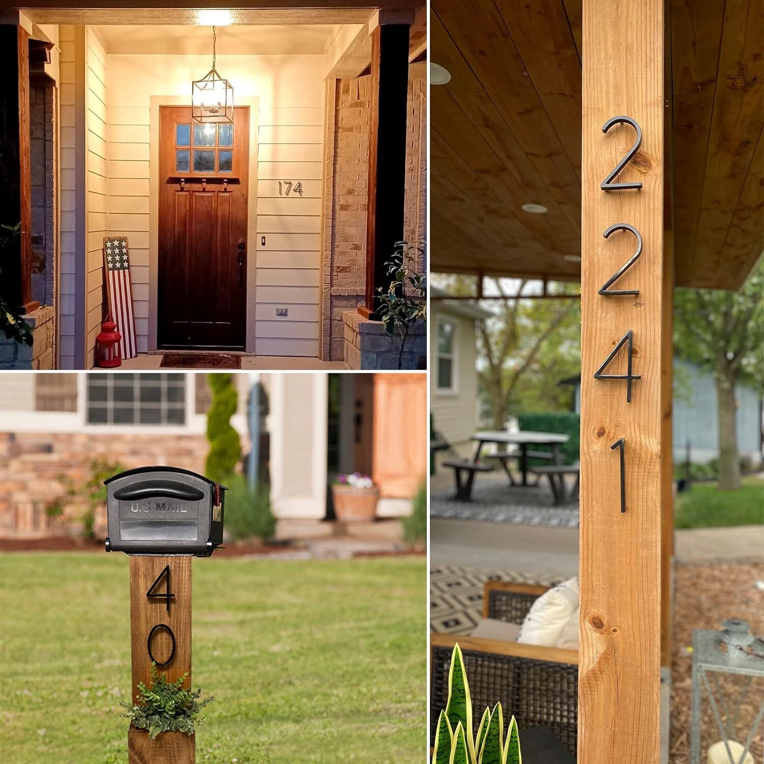 House Number for Outdoor, Mailboxes Number, Address Sign Metal Exterior Decor