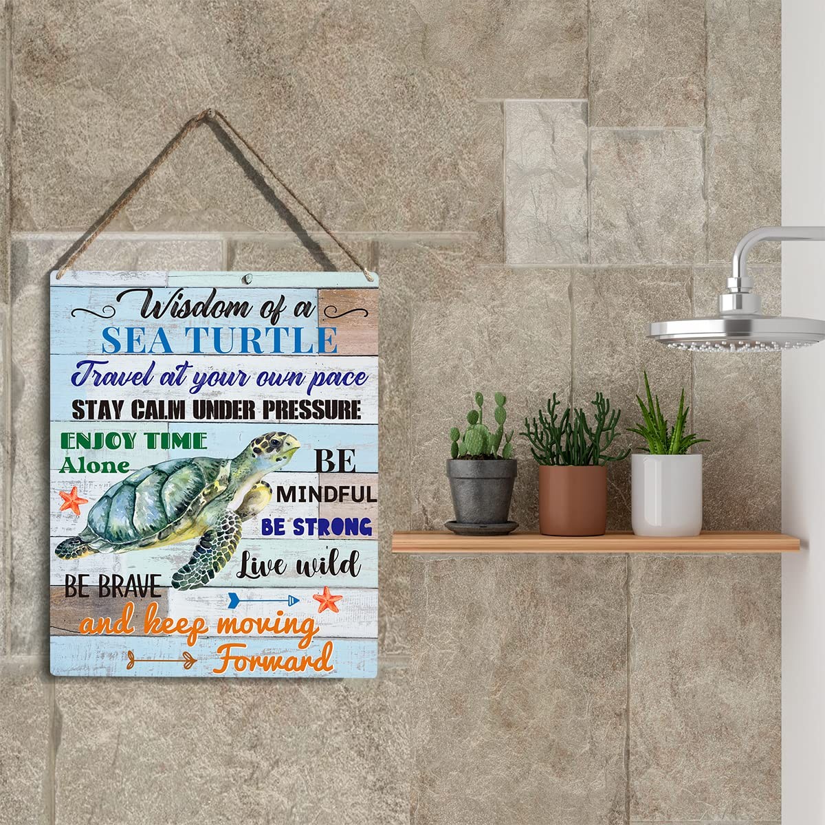 YCYD Sea Turtle Decor, Friends Inspirational 8 x 10 inches,