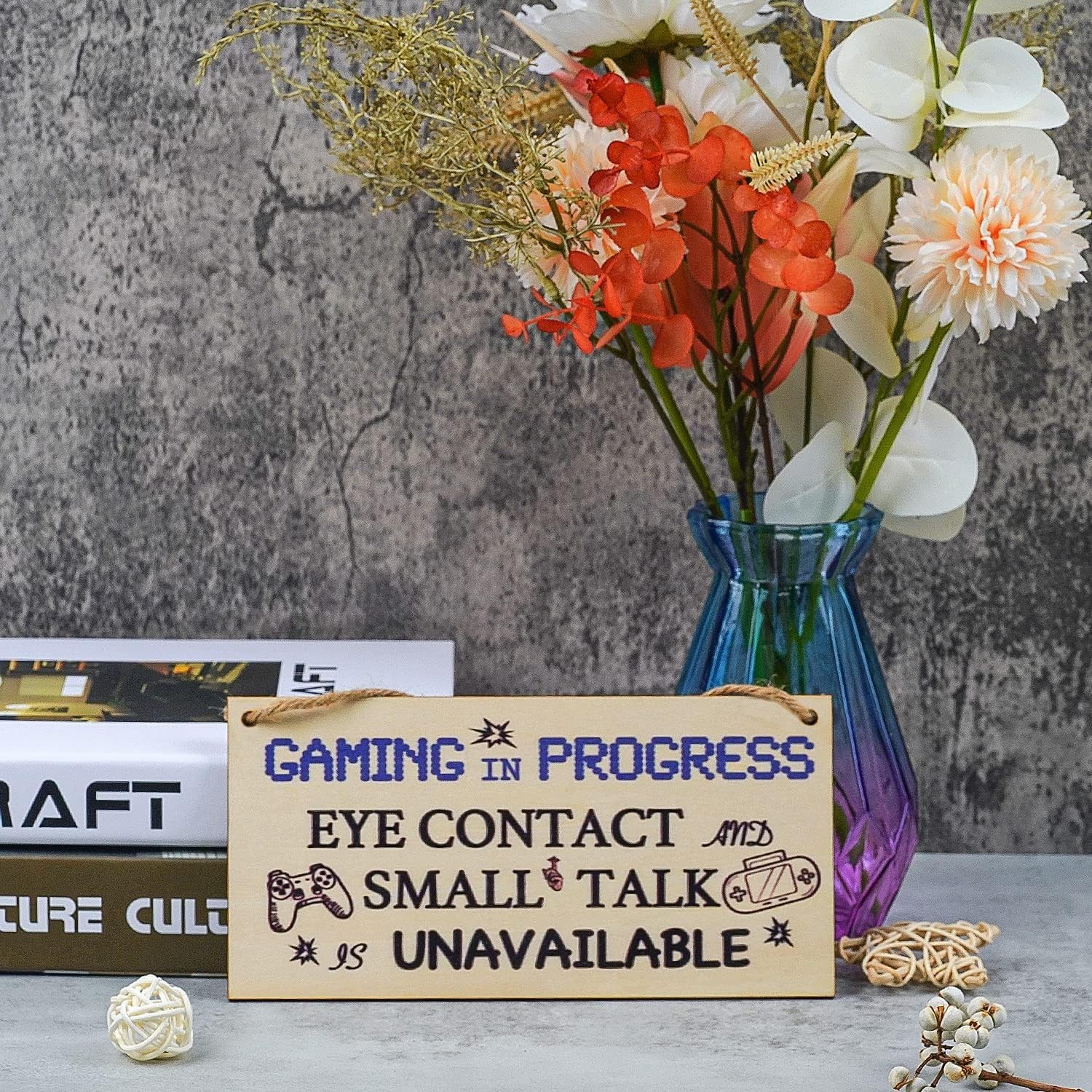 Unique Lightweight Wooden Gamer Sign – Ideal for Birthday and Christmas Gifts