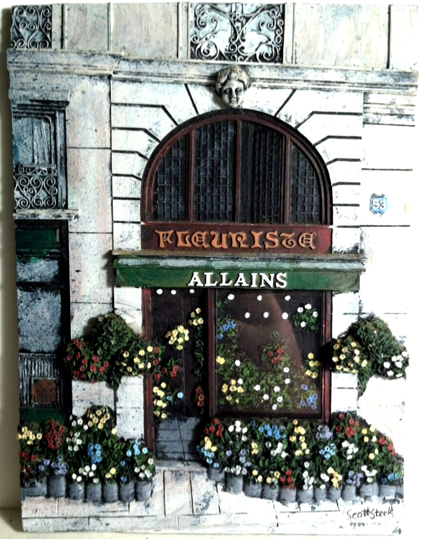 French Floral Shop Front 3D Wall Decor Flaurista Allains No.53 Scott Steele