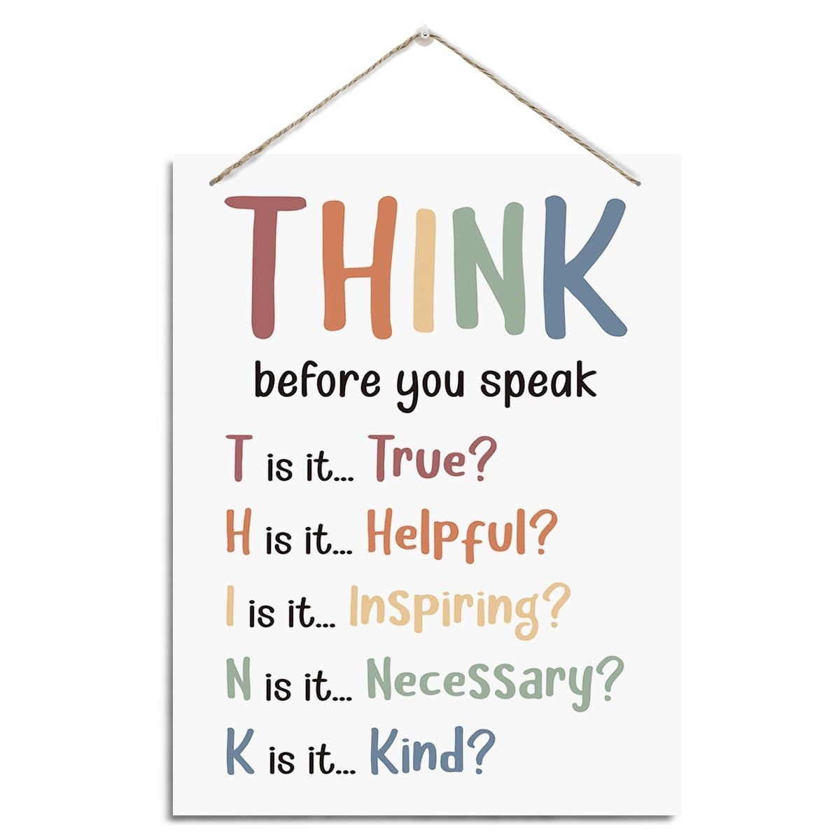 Growth Mindset Wood Plaque, Office Cubicle Decor, Counseling Art, White