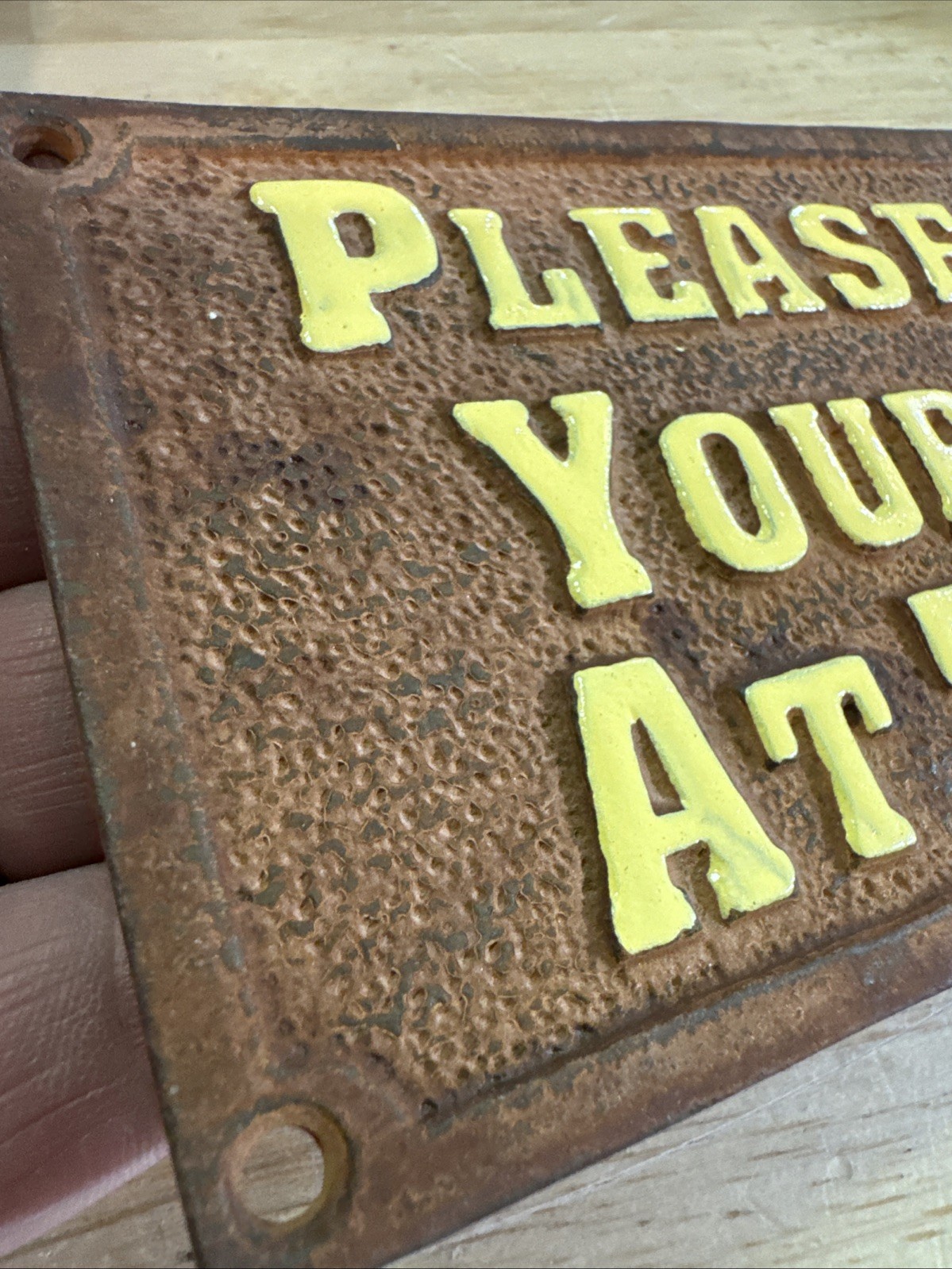 Please Check Guns Door Metal Sign Plaque Rodeo Wild West Cowgirl Bedroom Decor