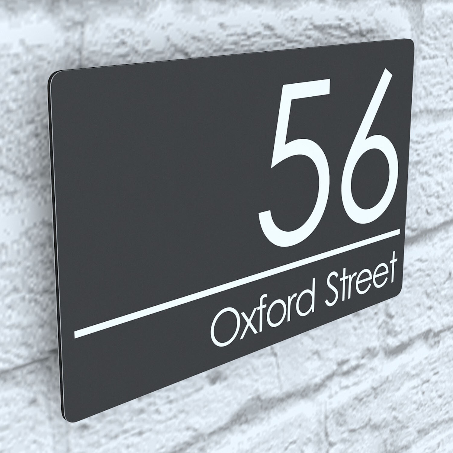 Floating House Signs Plaques Door Numbers 1 – 999 Personalised Name Plate