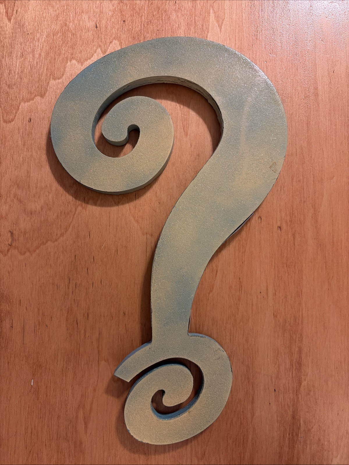 Blue Wooden Question Mark Wall Art Decor Hobby Lobby 11 X 7 Inches