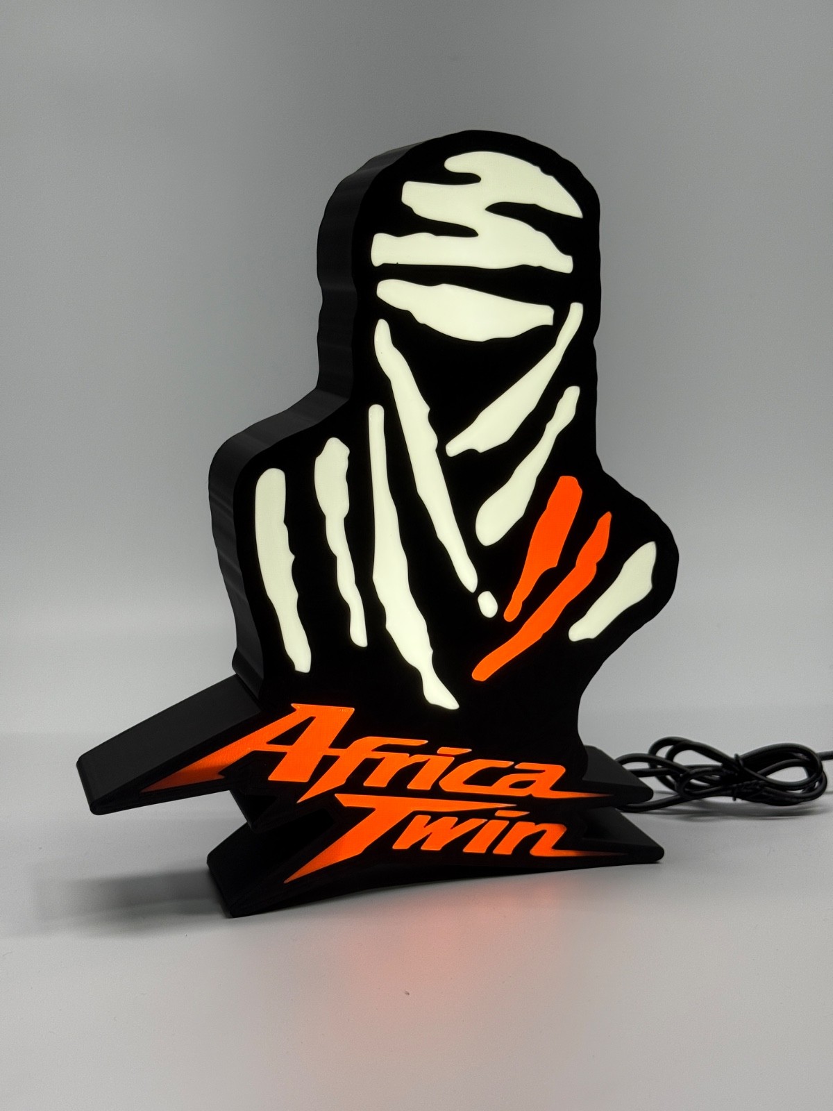 Honda Africa Twin Custom Dakar LED garage sign 10 in. tall Wall Decor