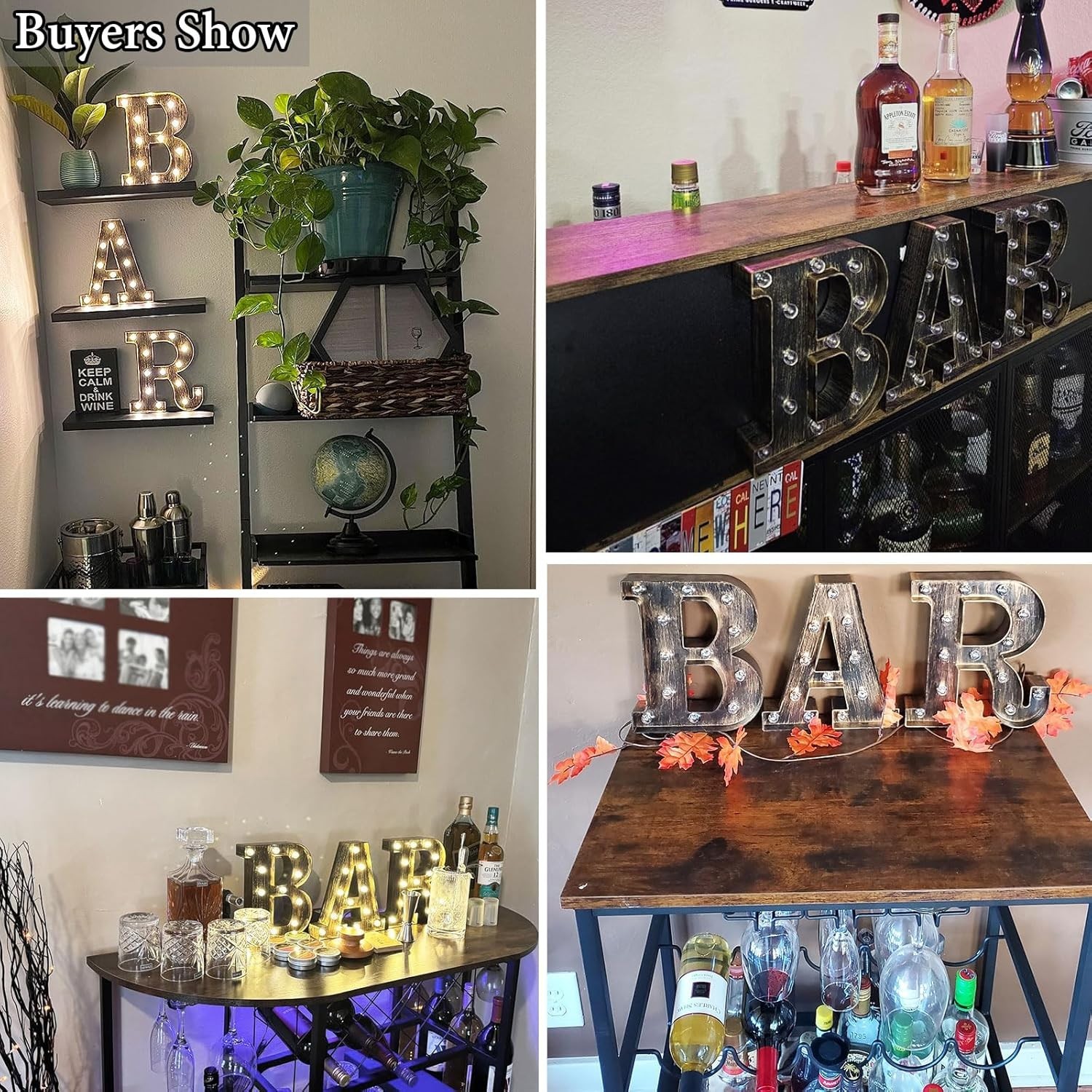 LED Vintage BAR Sign Light – Perfect for Home Décor & Parties, Battery Operated