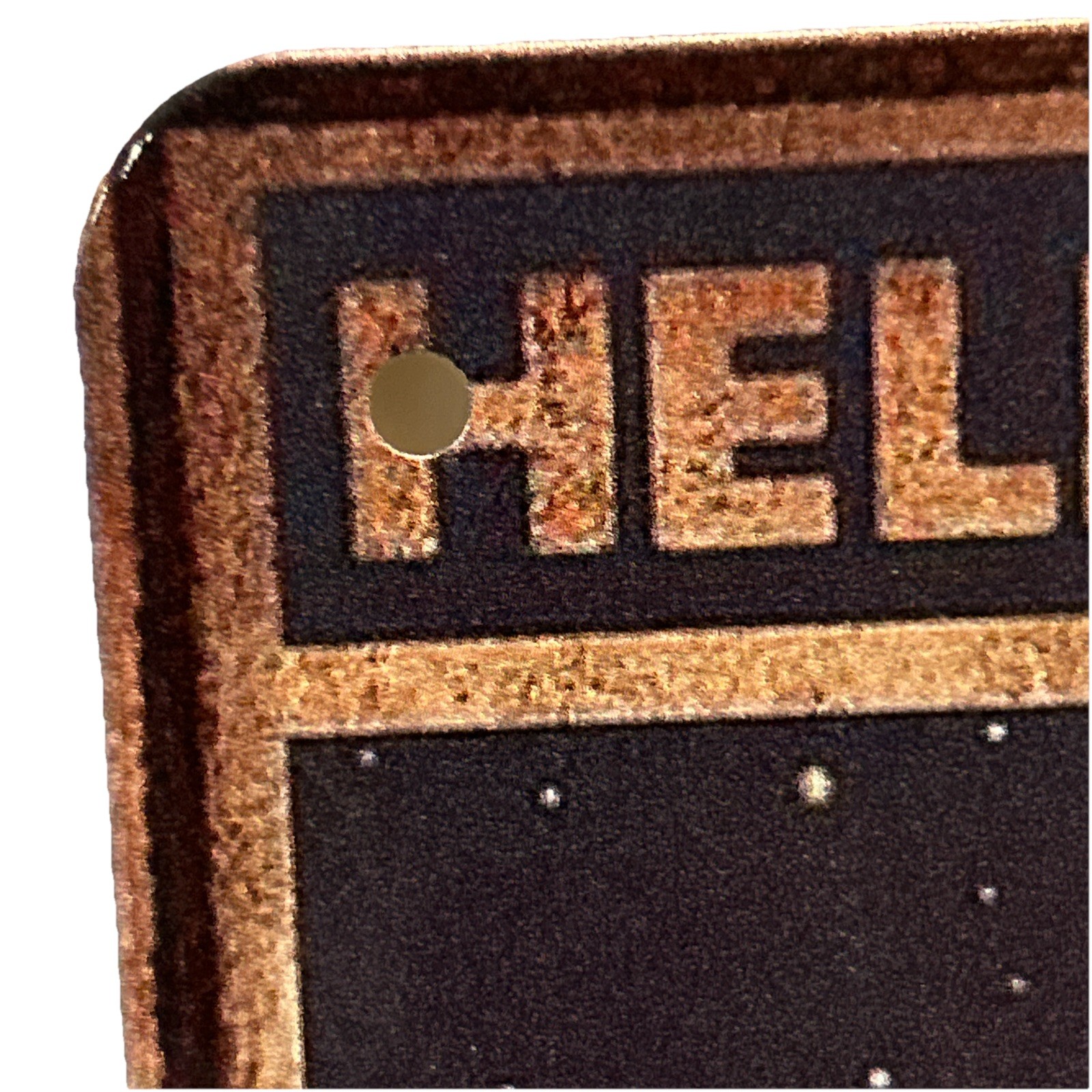 Black Cat Halloween Tin Sign Decor ” Hello Darkness My Old Friend” 12″X8″ in