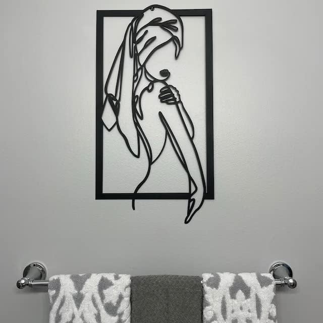 Feminine Line Art Wall Decor Minimalist Line Art Home Wall Art Metal Home Dec…