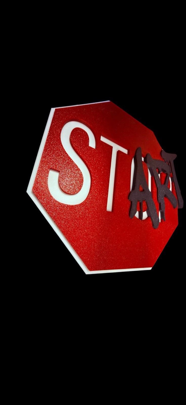 START Sign – Stop Sign Remix Wall Art start & stop