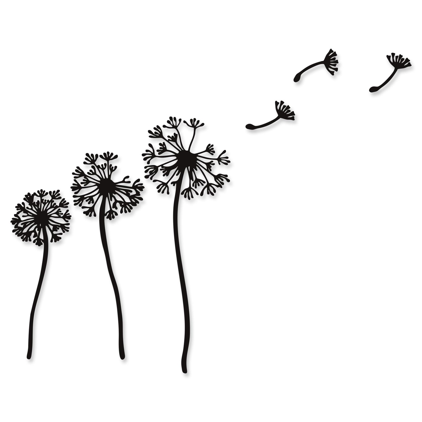 Dandelion Wall Art Set of 6 – Rustic Metal Flowers Wall Decor with 3 Dandelio…