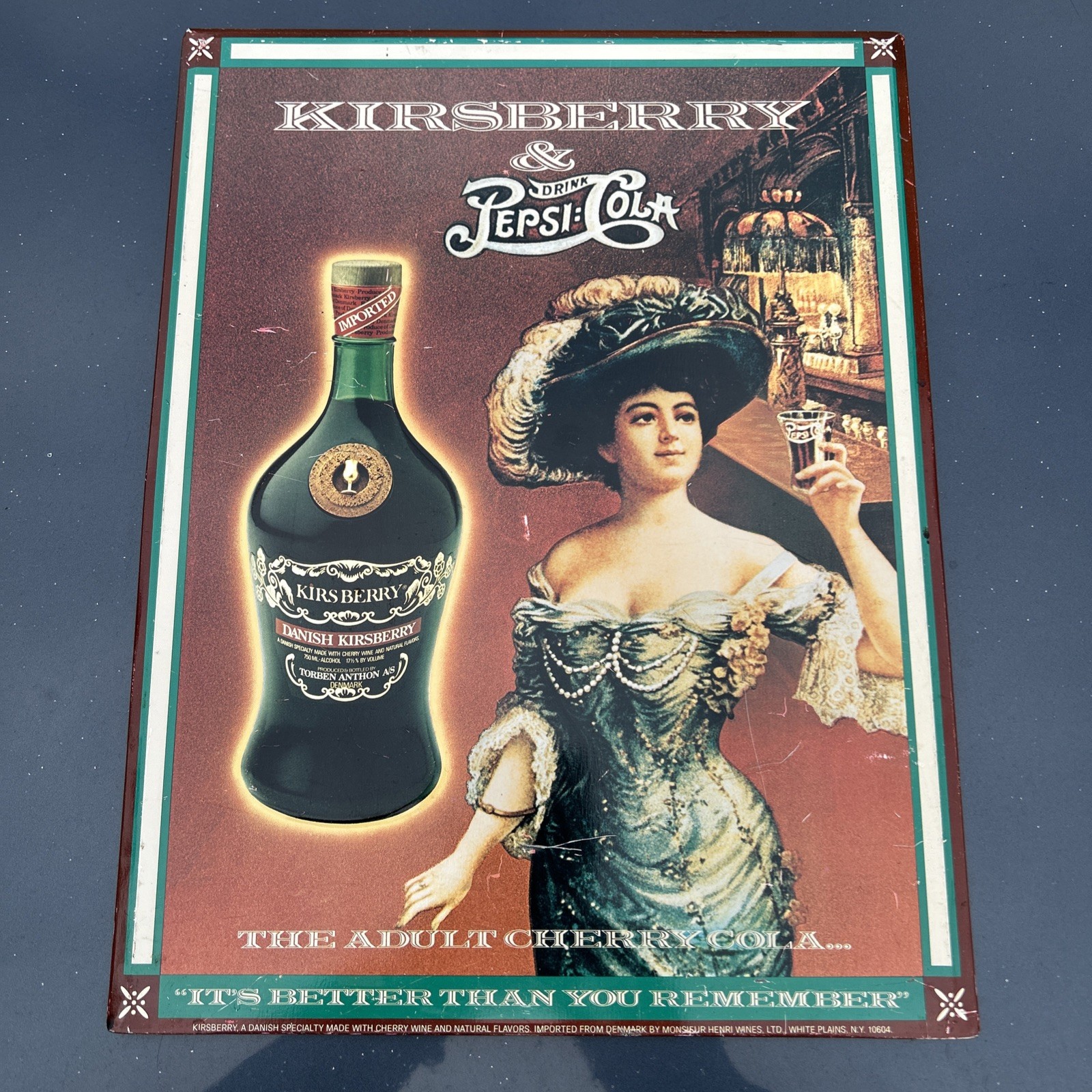 Kirsberry Pepsi Cola Victorian lady metal sign wall artwork. Vintage PEPSI—