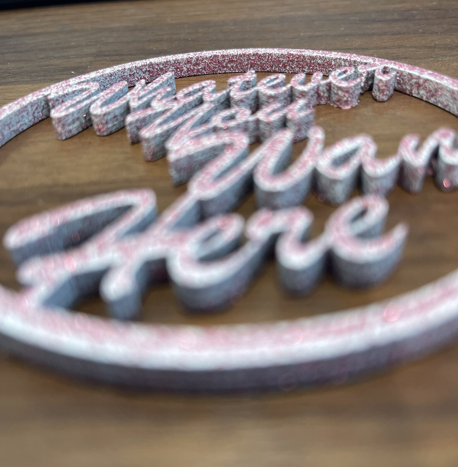 CUSTOM Wooden Circle Loop Plaque Personalized Name Hoop Wreath MANY COLORS