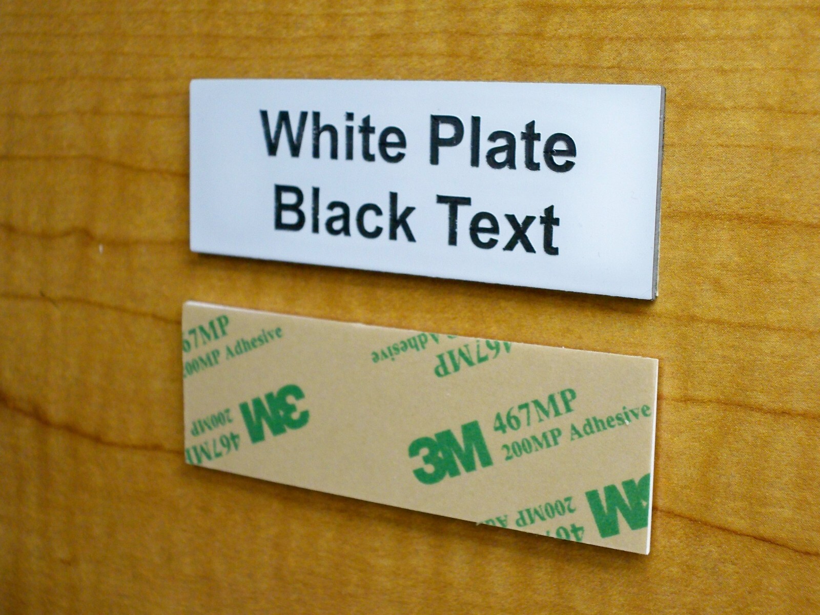 Custom Engraved 1×3 Plate w/ Adhesive | Personalized Office Wall Door Tag Badge