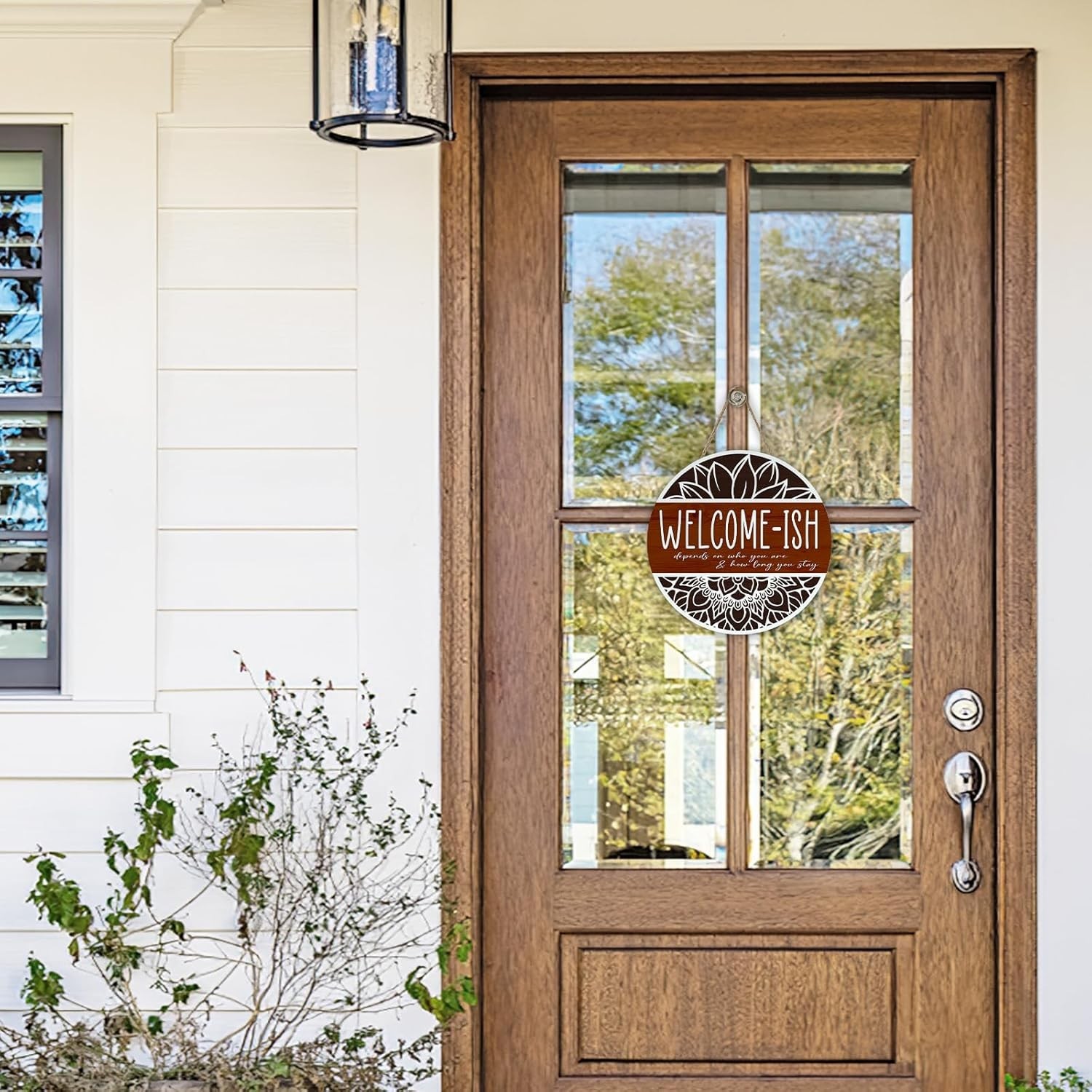 Lightweight 12×12 Farmhouse Welcome-ish Sign – Perfect Indoor & Outdoor Use