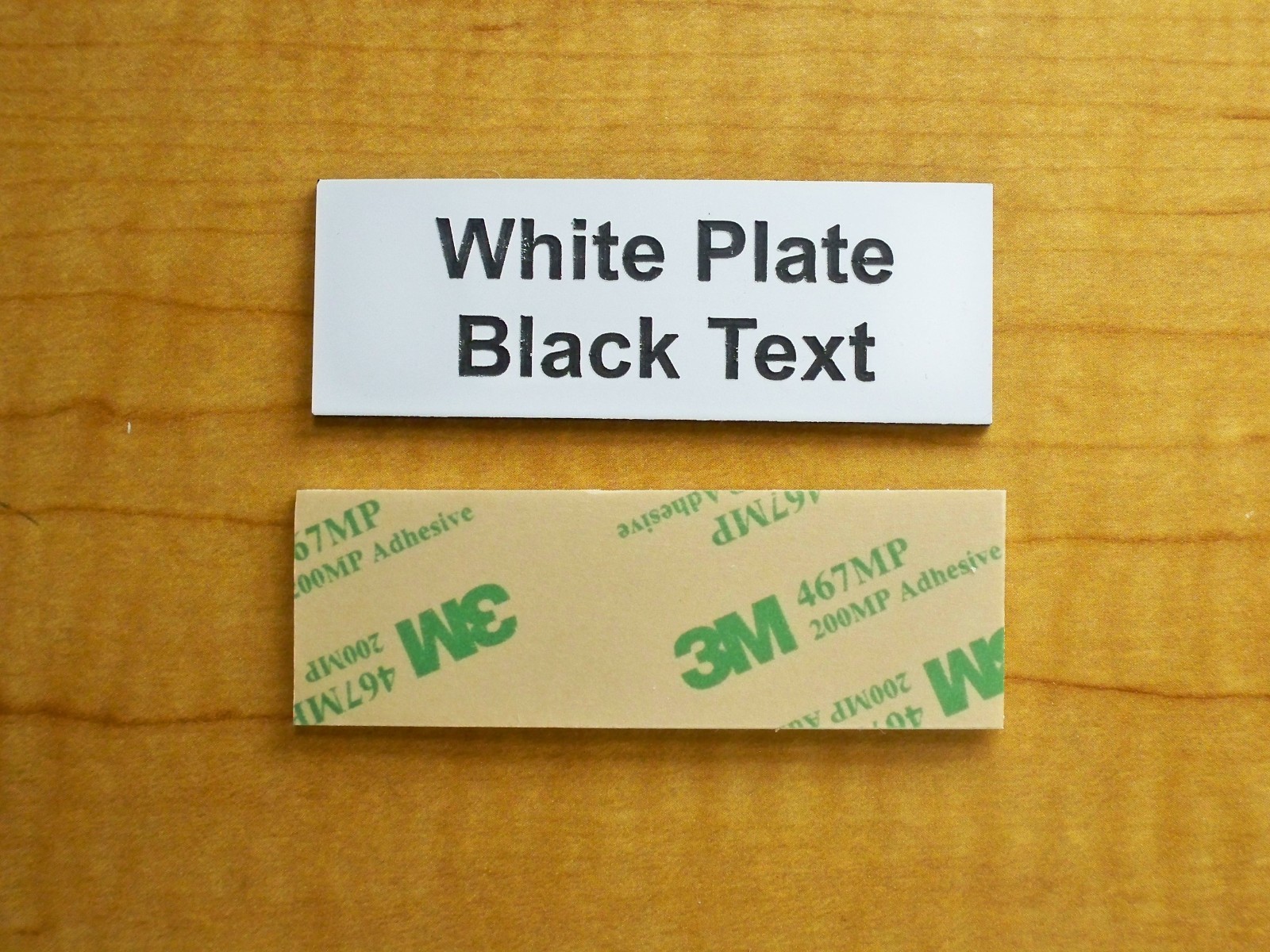 Any Size Any Color Your Wording Here Custom Engraved Self-Sticking Plate Plaque