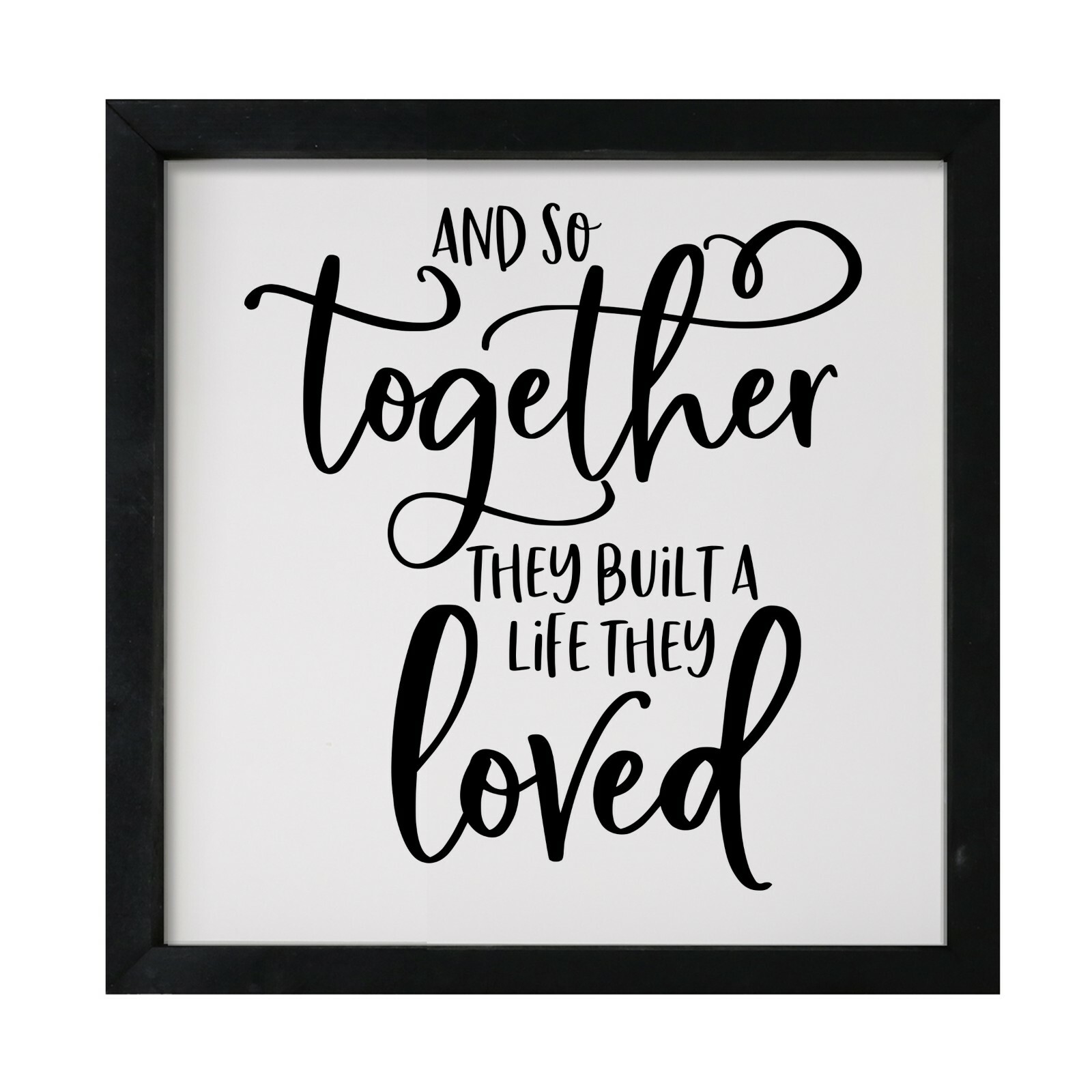 Inspirational 7×7 Wooden Framed Shadow Box Modern Wall Art Decor And So Together