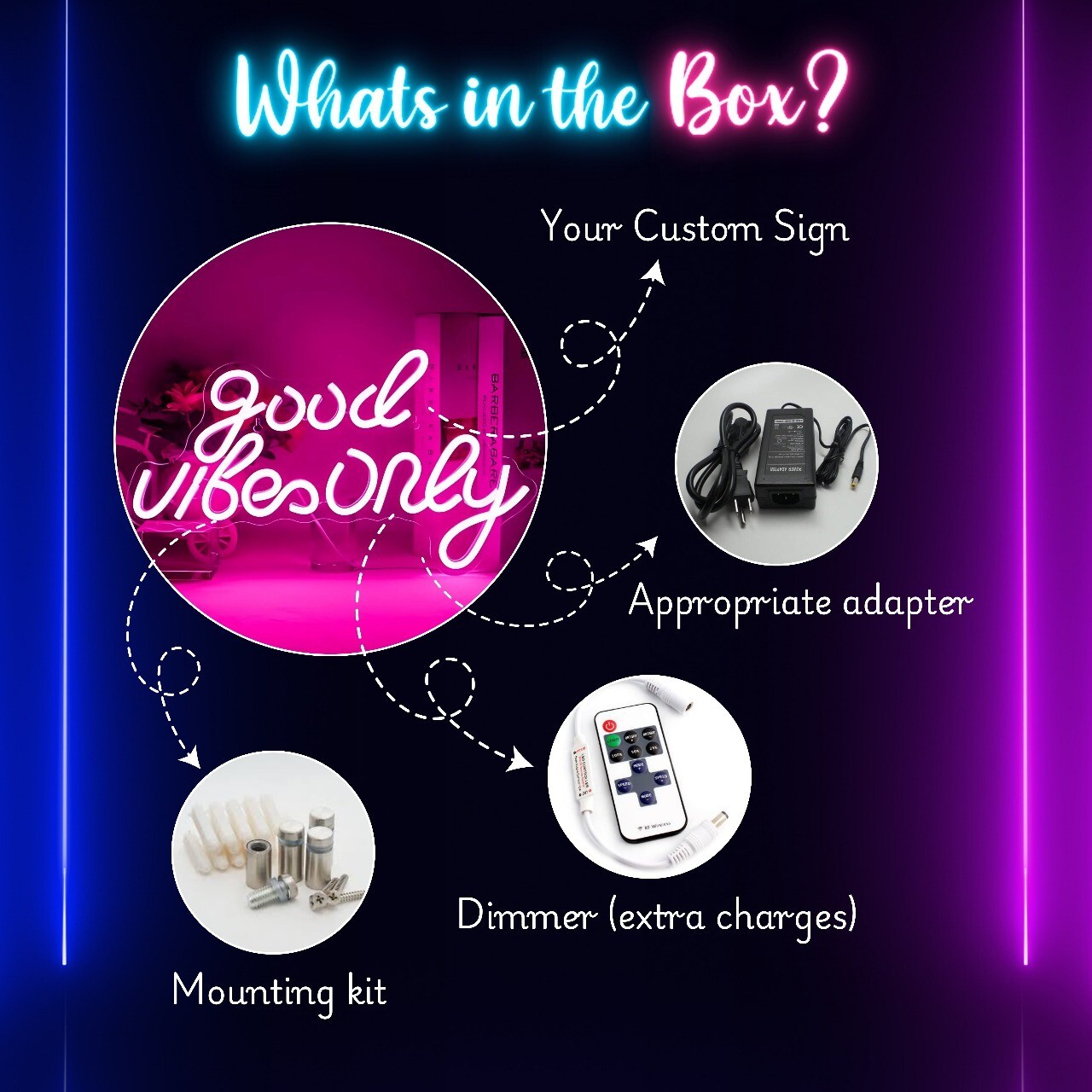 Custom Neon LED Sign–Personalized Room Décor for Gamers,Anime lover &Celebration
