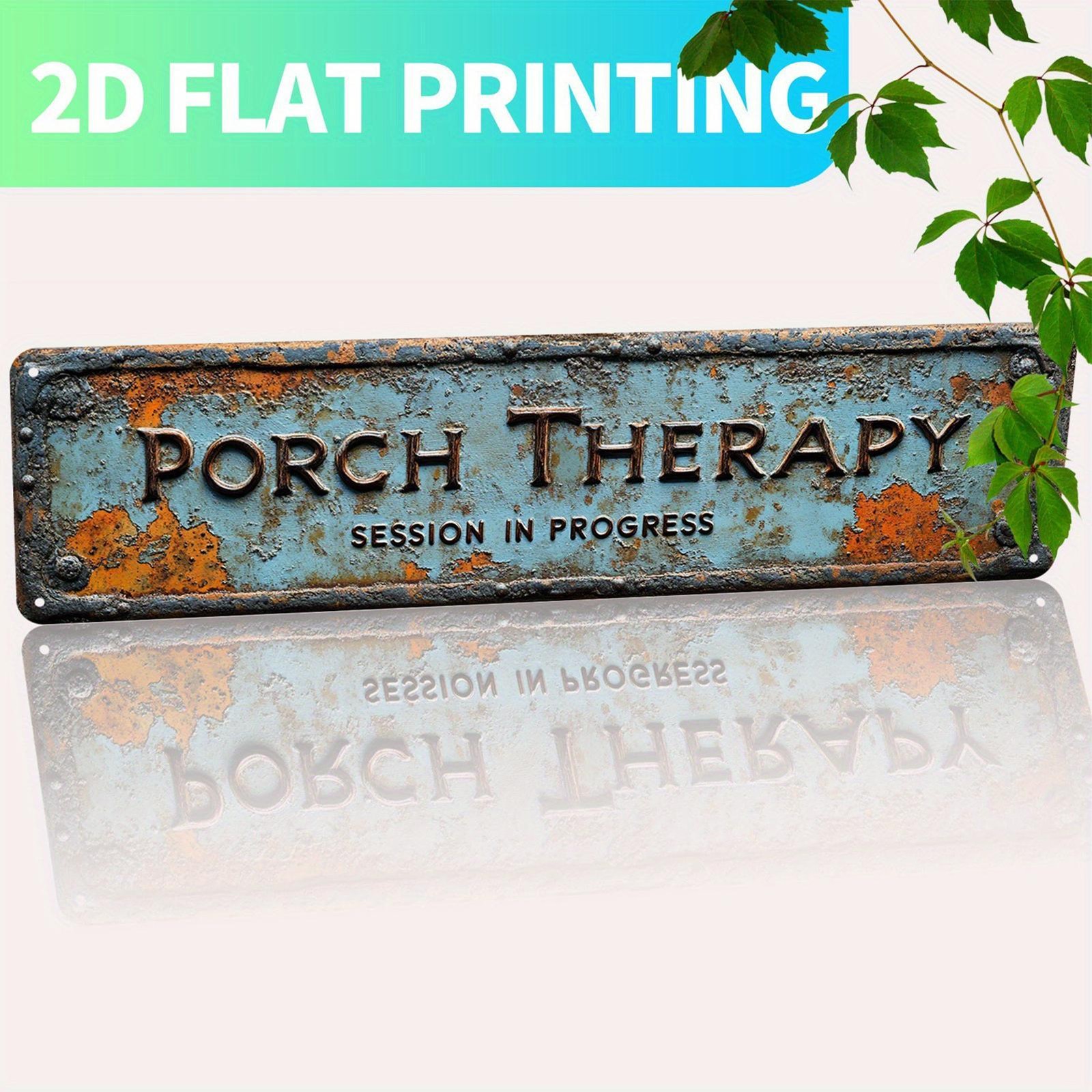 Vintage Porch Therapy Session In Progress Aluminum Outdoor Wall Sign 40x10cm