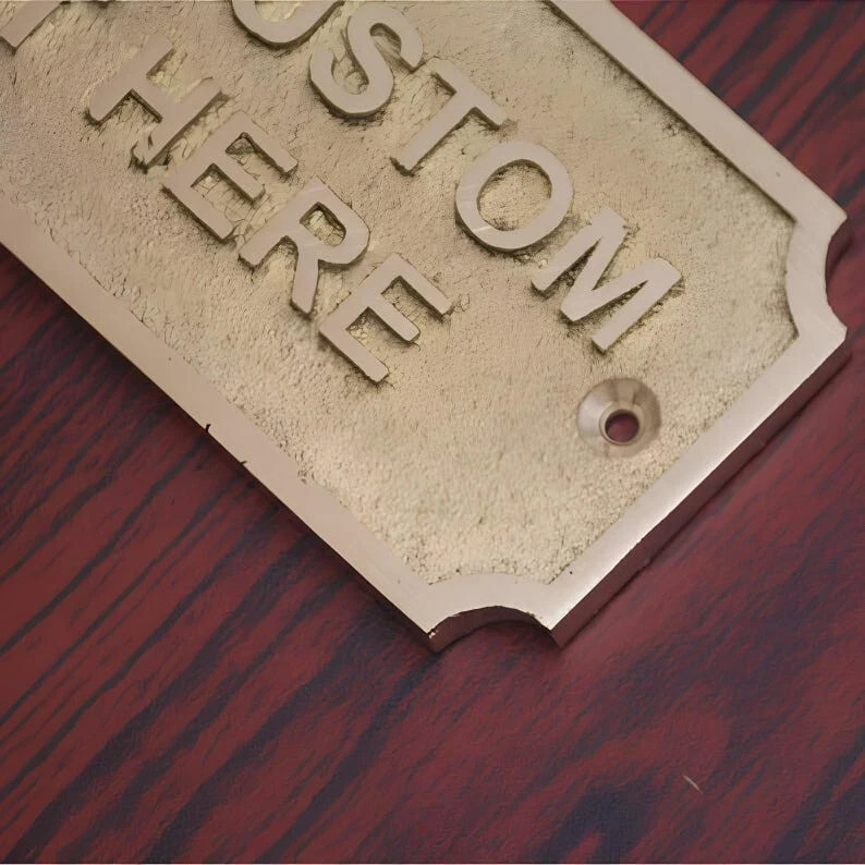 Personalized Brass Plaque – Ideal for Recognition Plaques, Name Plates, and sign