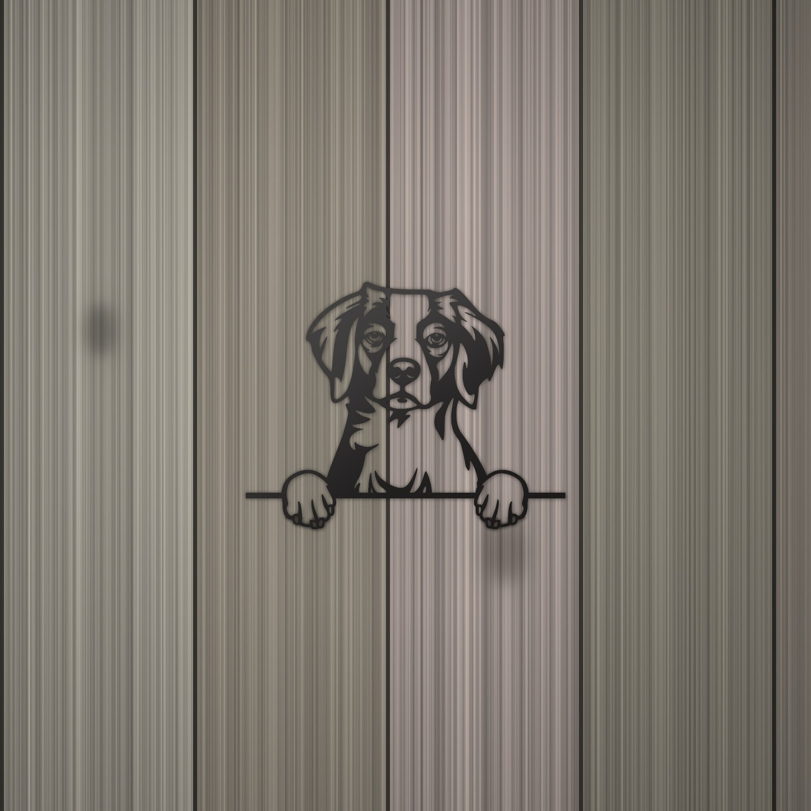 Brittany Dog Lover Gift, Metallic Dog Art, Steel Breed Wall Sign