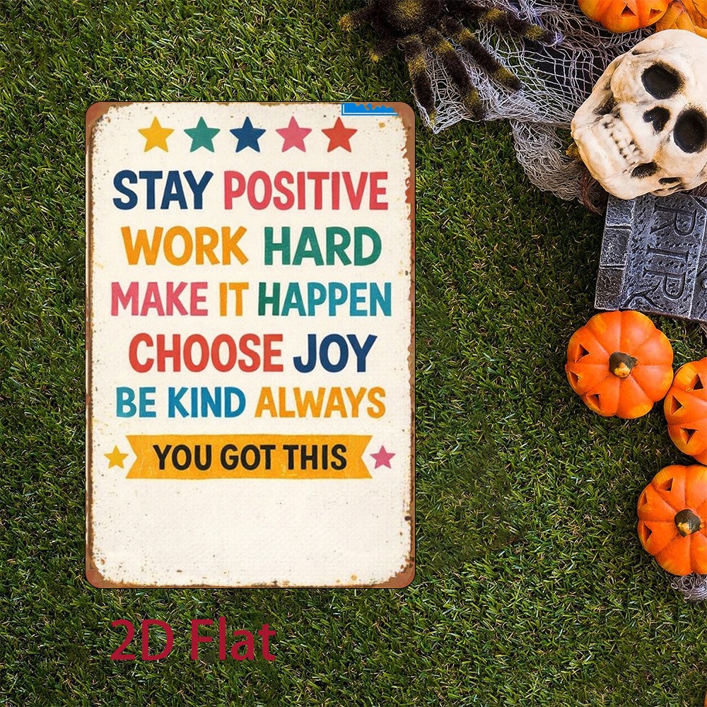 20.32×30.48 cm Metal Sign “Inspirational Painting” Decorative Wall Art
