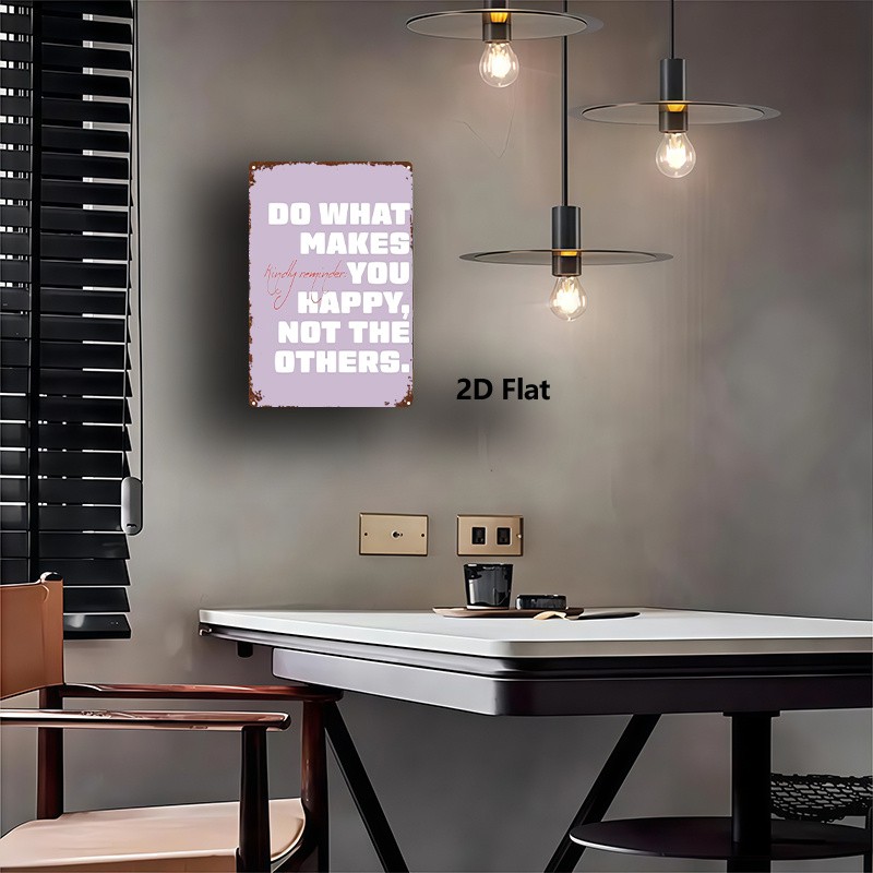Purple Metal Sign 8×12 Inches White Text Distressed