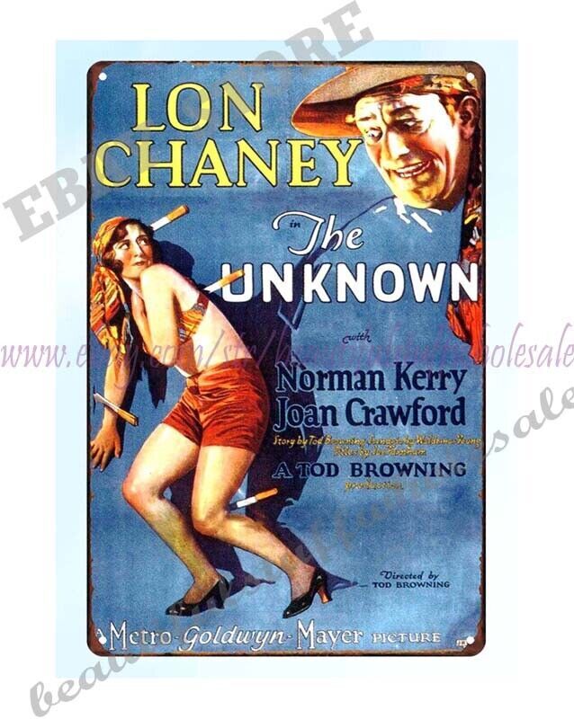 1927 The Unknown horror movie poster metal tin sign interior design sites