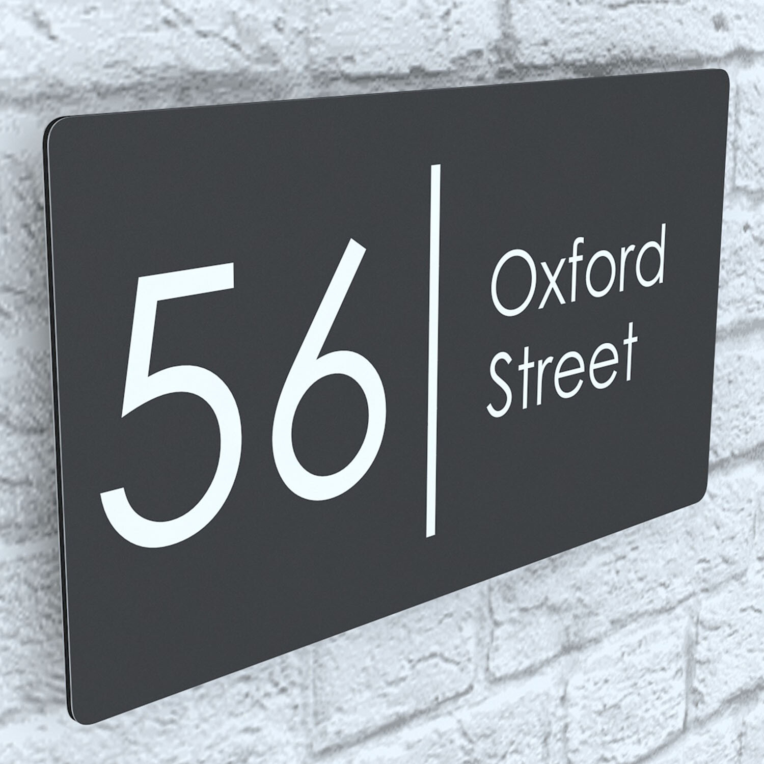 Floating House Signs Plaques Door Numbers 1 – 999 Personalised Name Plate