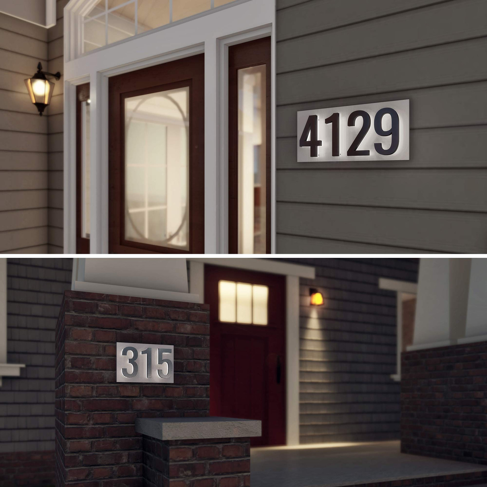 7 Inch LED House Numbers, ABS-Polymer, Premium Quality, Backlit LED 5000K Ill…