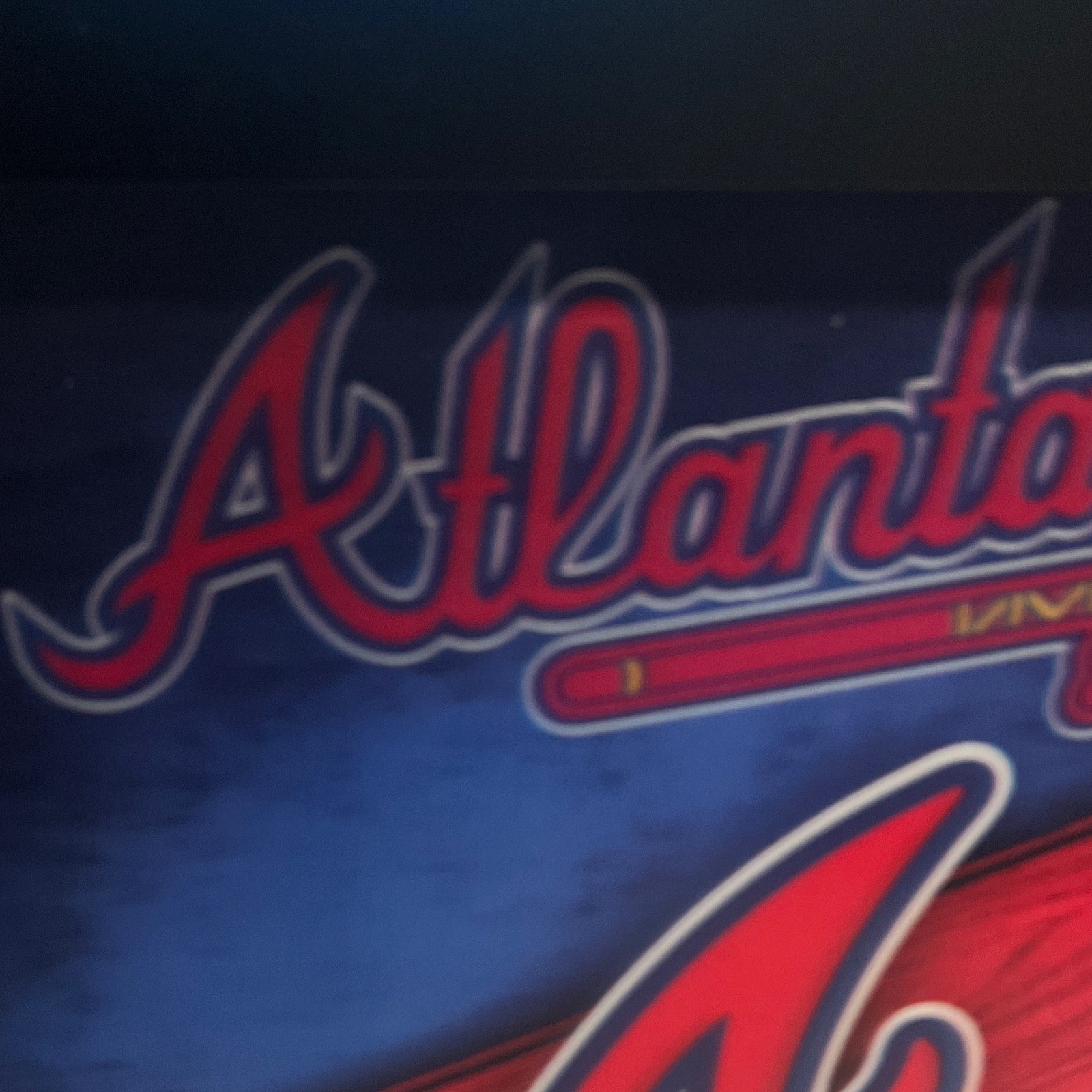 Officially Licensed Atlanta Braves MLB Framed Wood Lenticular Plaque 10×13″