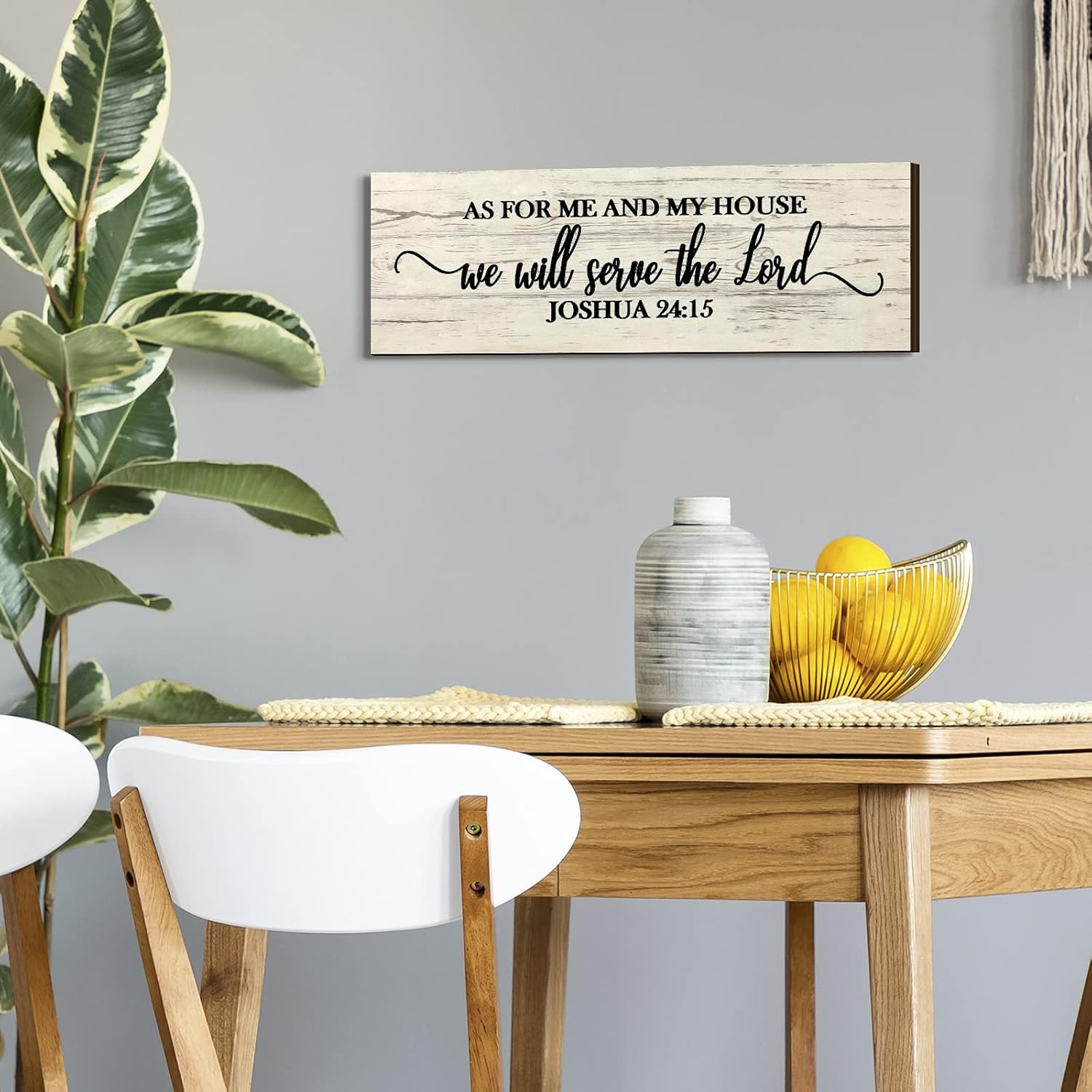 Christian Wall Art Decor, As for Me and My House We Will Serve the Lord Woode…