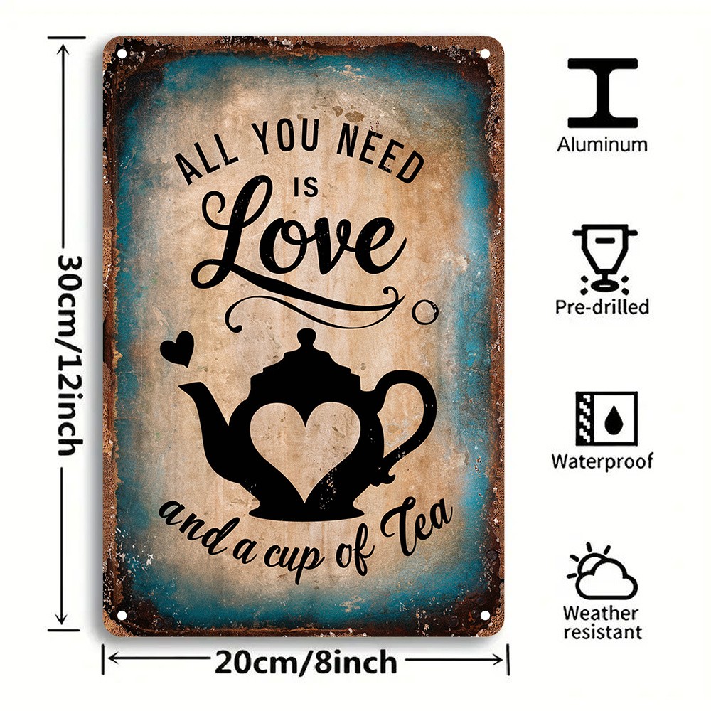 1pc of 2D Wall Art in Retro Style Iron Sign, Indoor and Outdoor Decoration