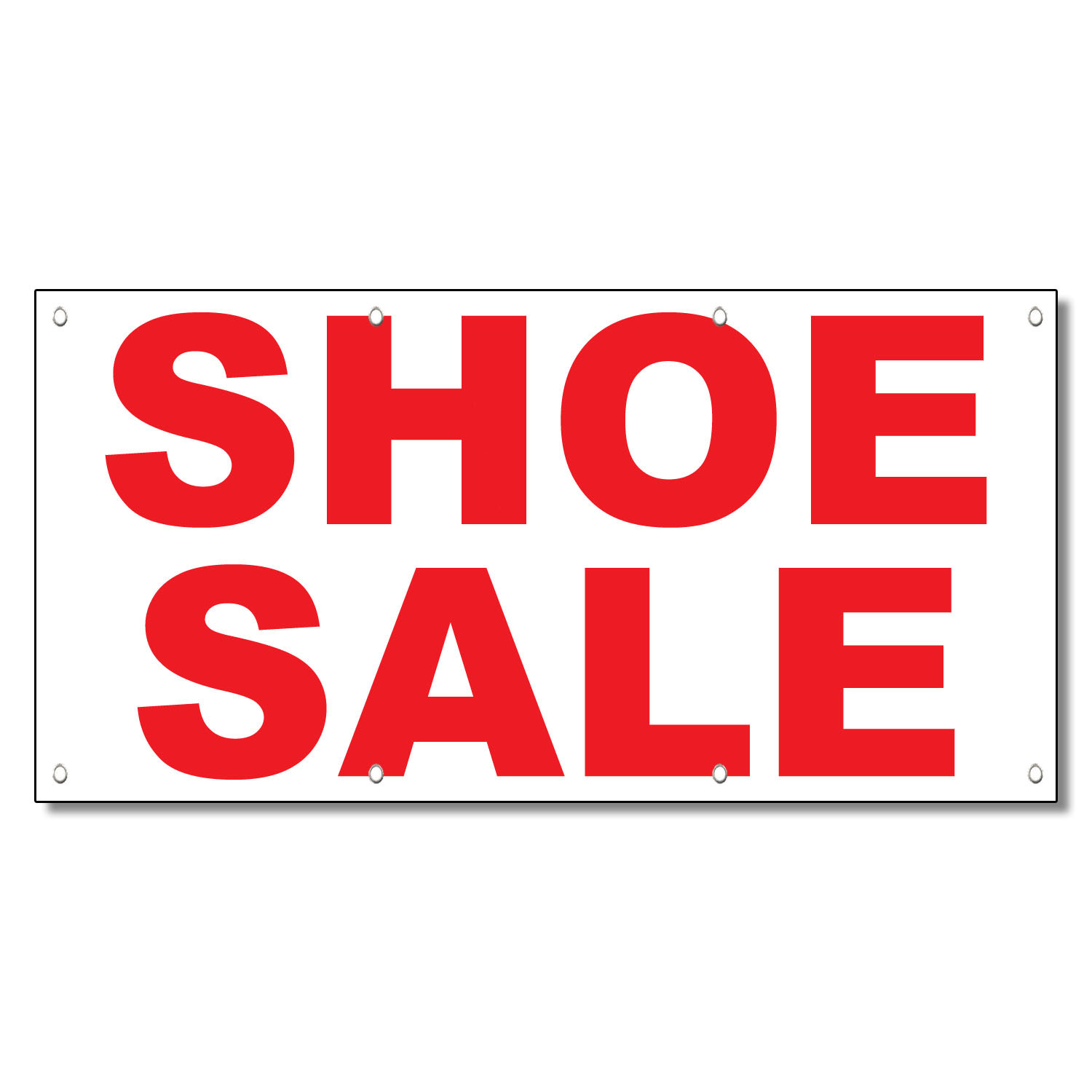 Shoe Sale Red 13 Oz Vinyl Banner Sign With Grommets