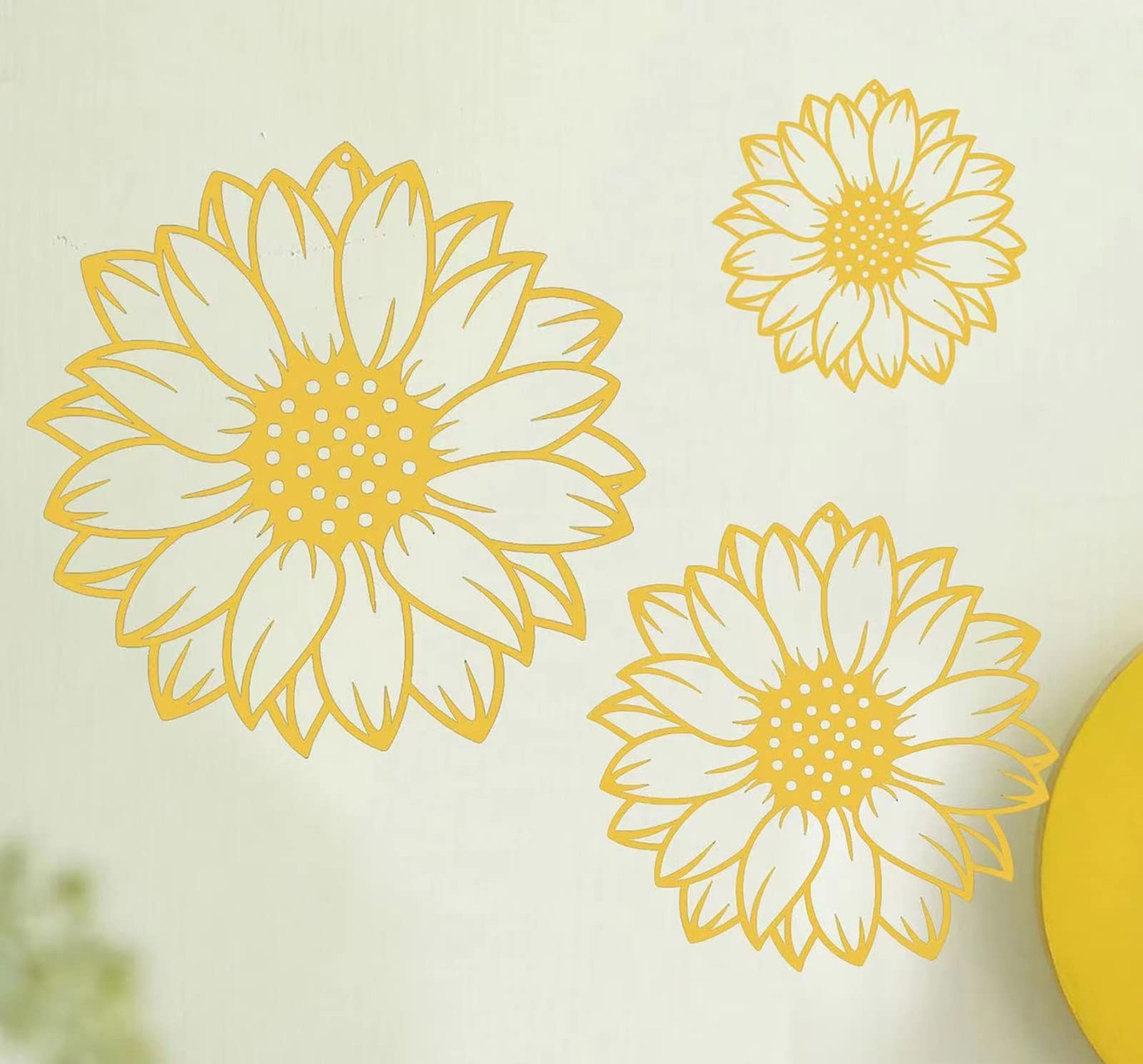 Metal Sunflower Wall Decor 3 Pieces Flowers Metal Wall Art Sunflowers Home De…