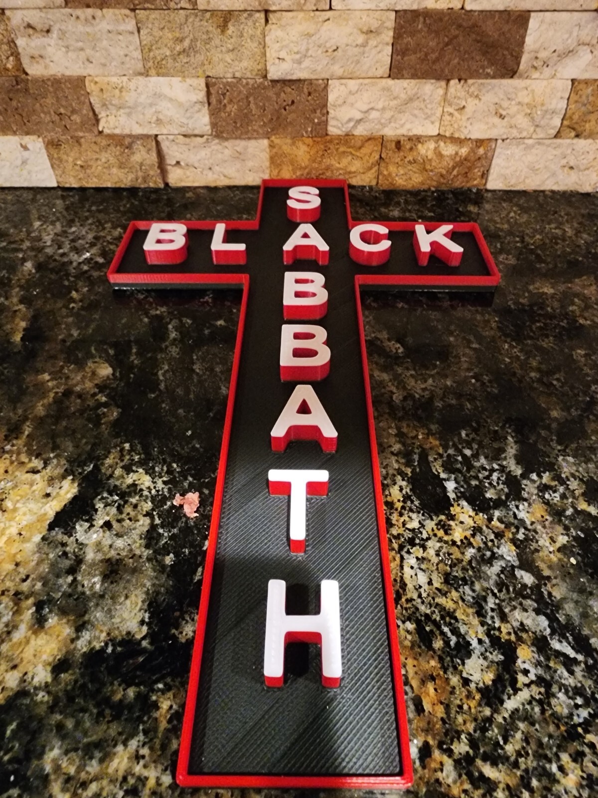 Black Sabbath Rock Band 3D Heavy Metal Cross Display