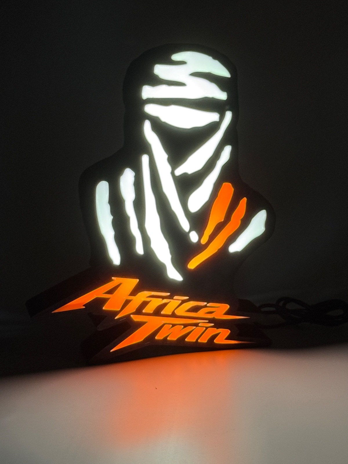 Honda Africa Twin Custom Dakar LED garage sign 10 in. tall Wall Decor
