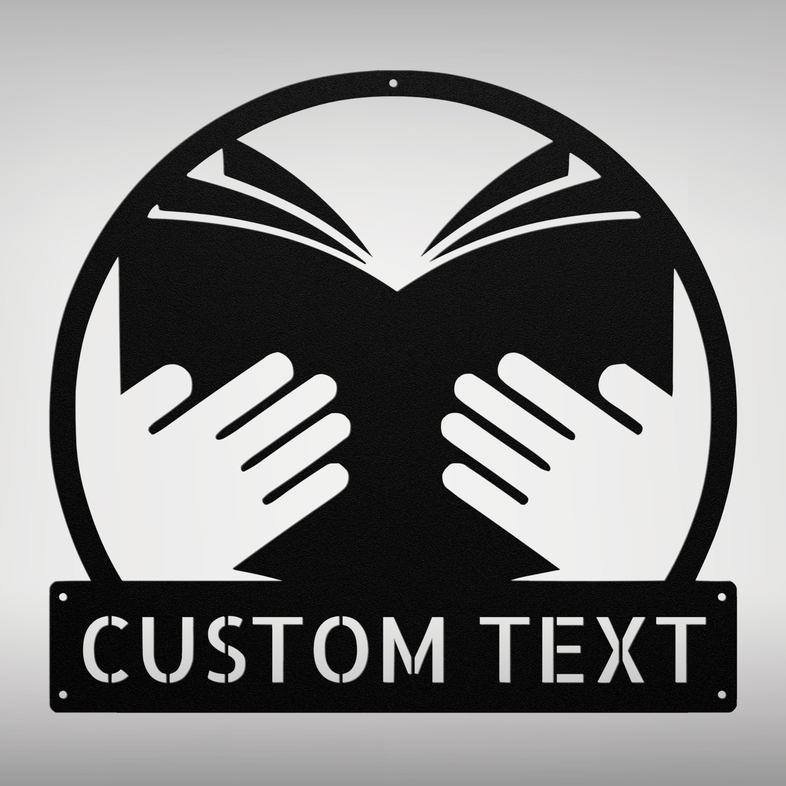 Custom Library Metal Wall Art Sign Personalized Home Office Library Decor Signs