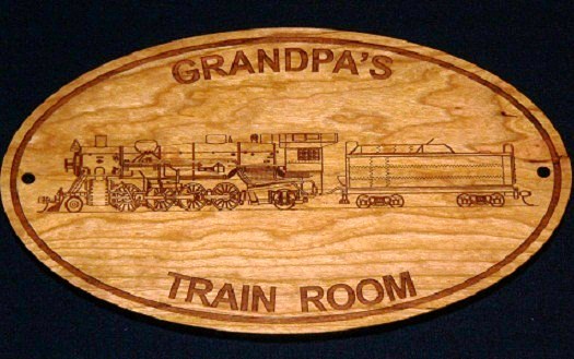 PERSONALIZED “TRAIN ROOM” WOODEN SIGN – Gifts for any railroad fan