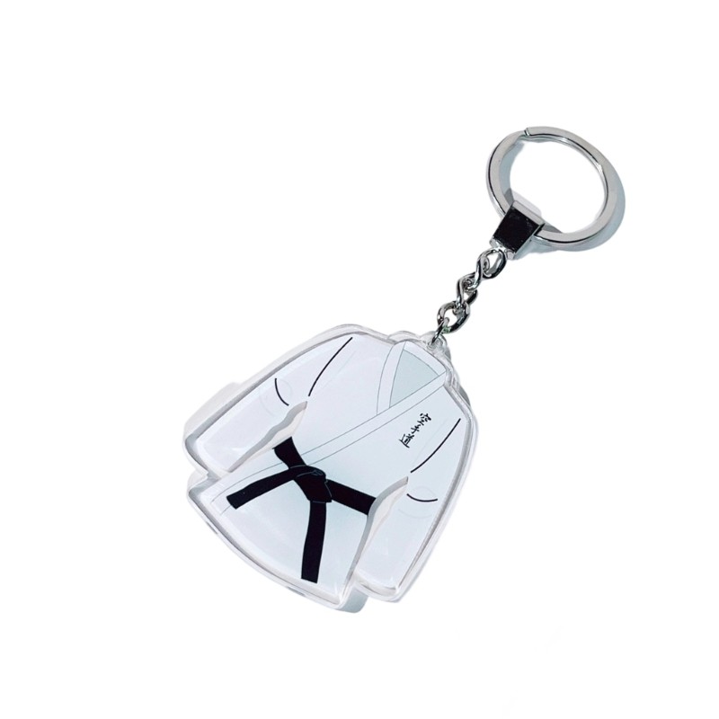 Smooth Edged Acrylic Training Uniform Keychain For Sports Bags Martial Arts