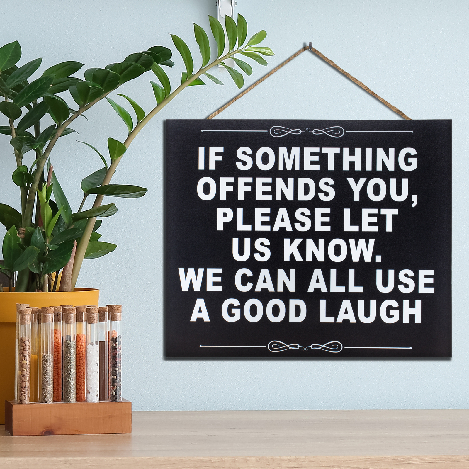 JennyGems Funny Signs, If Something Offends You, Bar Sign, Mancave Garage Decor