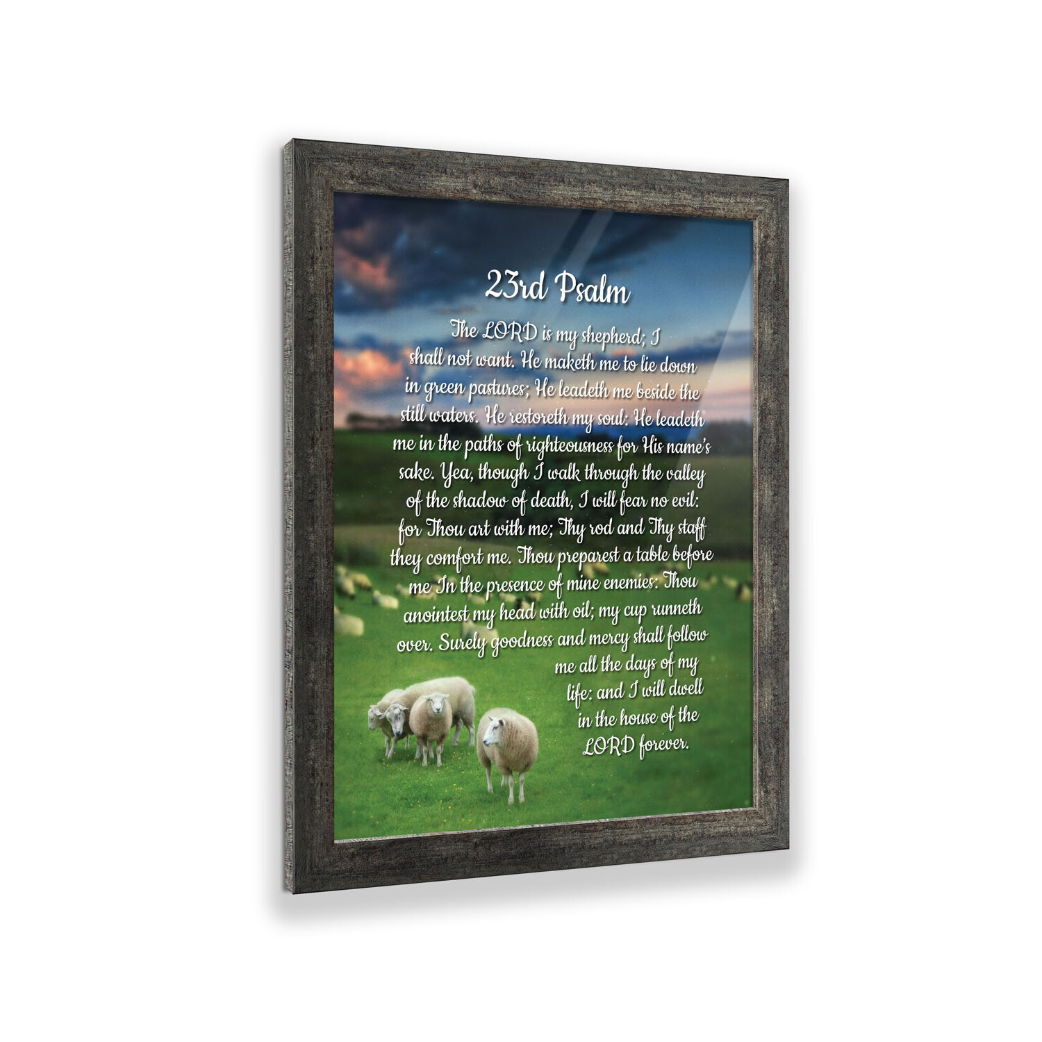 Psalm 23 The Lord is My Shepherd – Christian Wall Art, Bible Verse Decor