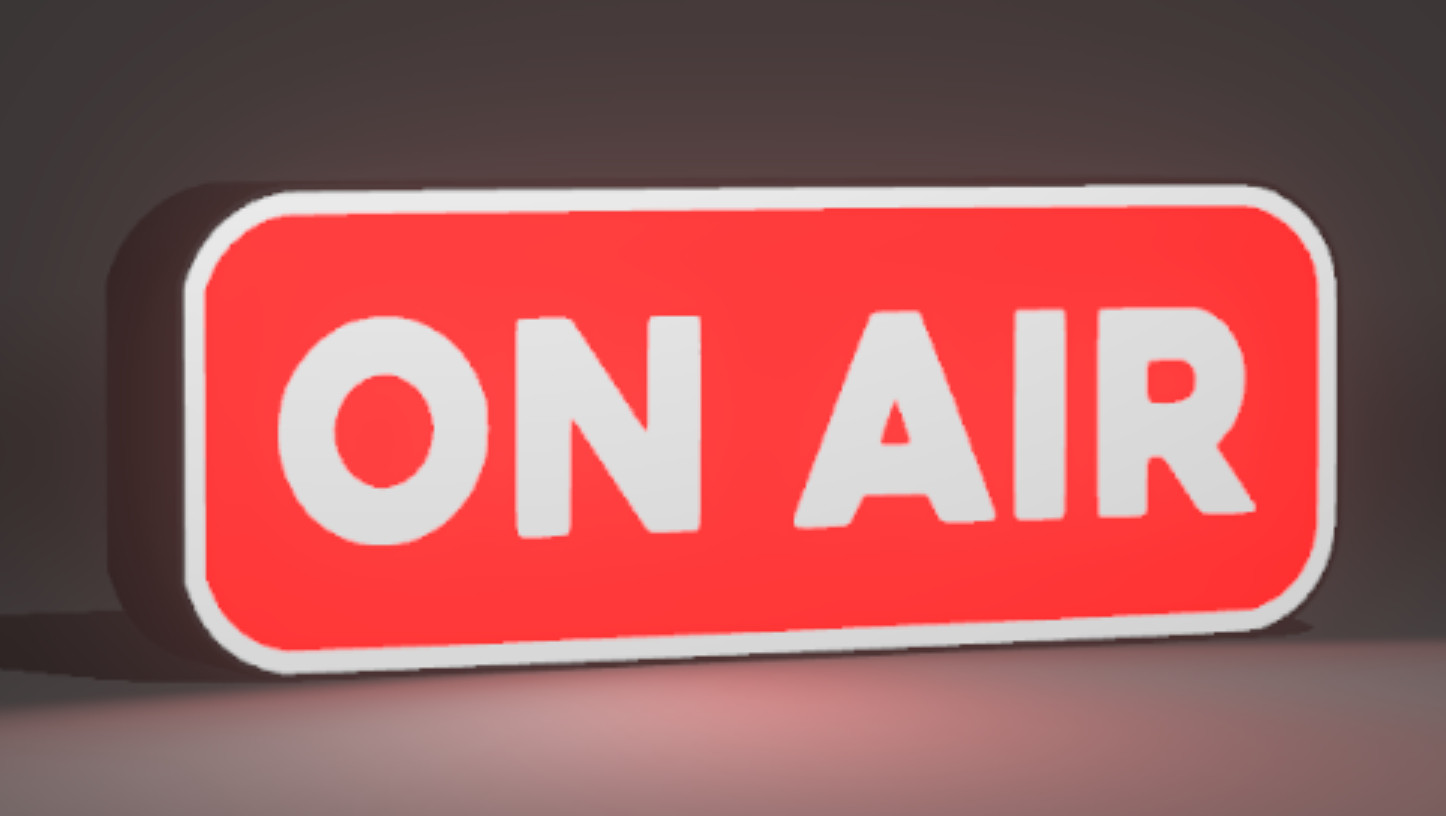 ON AIR LED SIGN LIGHTBOX SIGN LAMP STUDIO RECORDING STREAMING PODCASTS