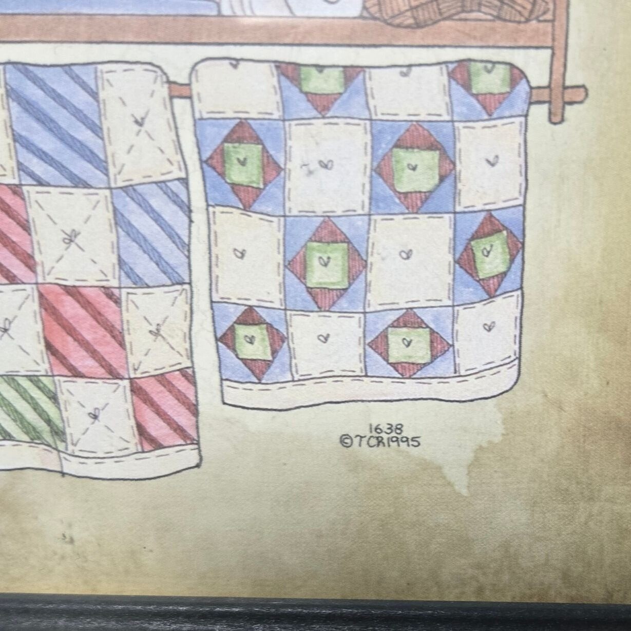 Kitchen Help Wanted Country Themed Framed Wall Art Cat Quilts Farmhouse Decor