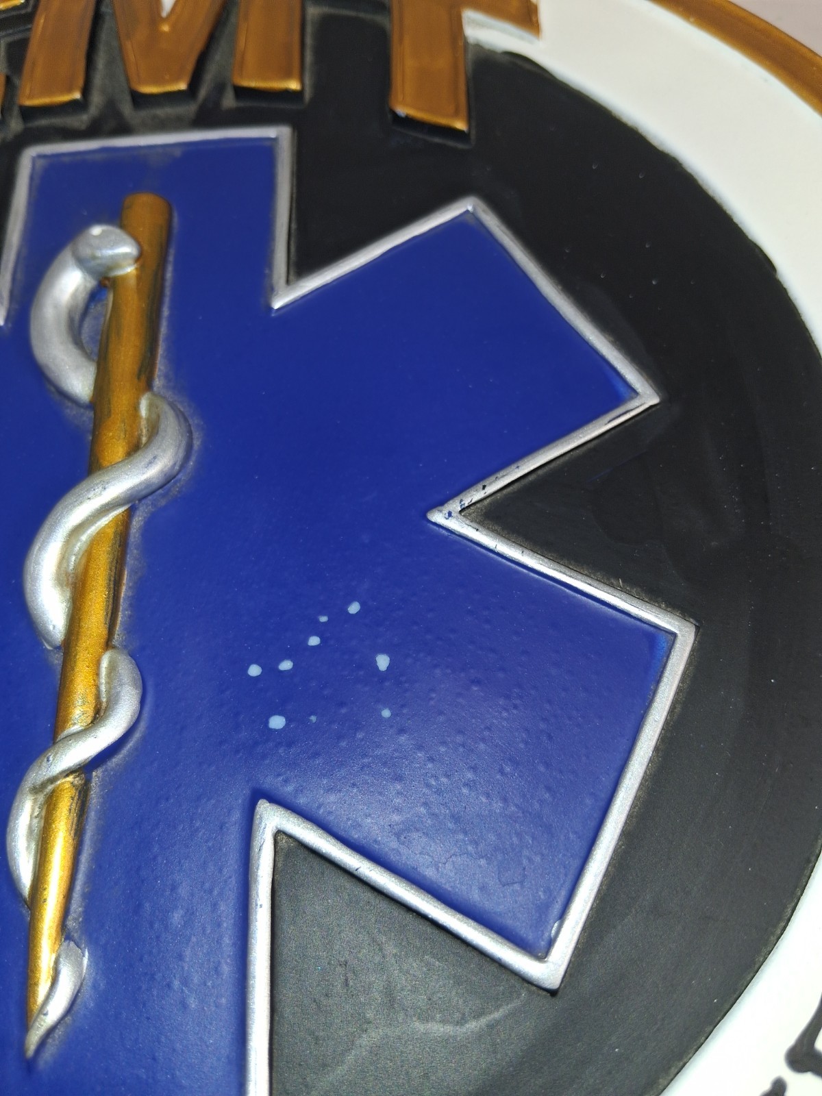 FIRST RESPONDER — Paramedic EMS EMT Medic Resin Wall Art Sign Gift Idea USA 9in