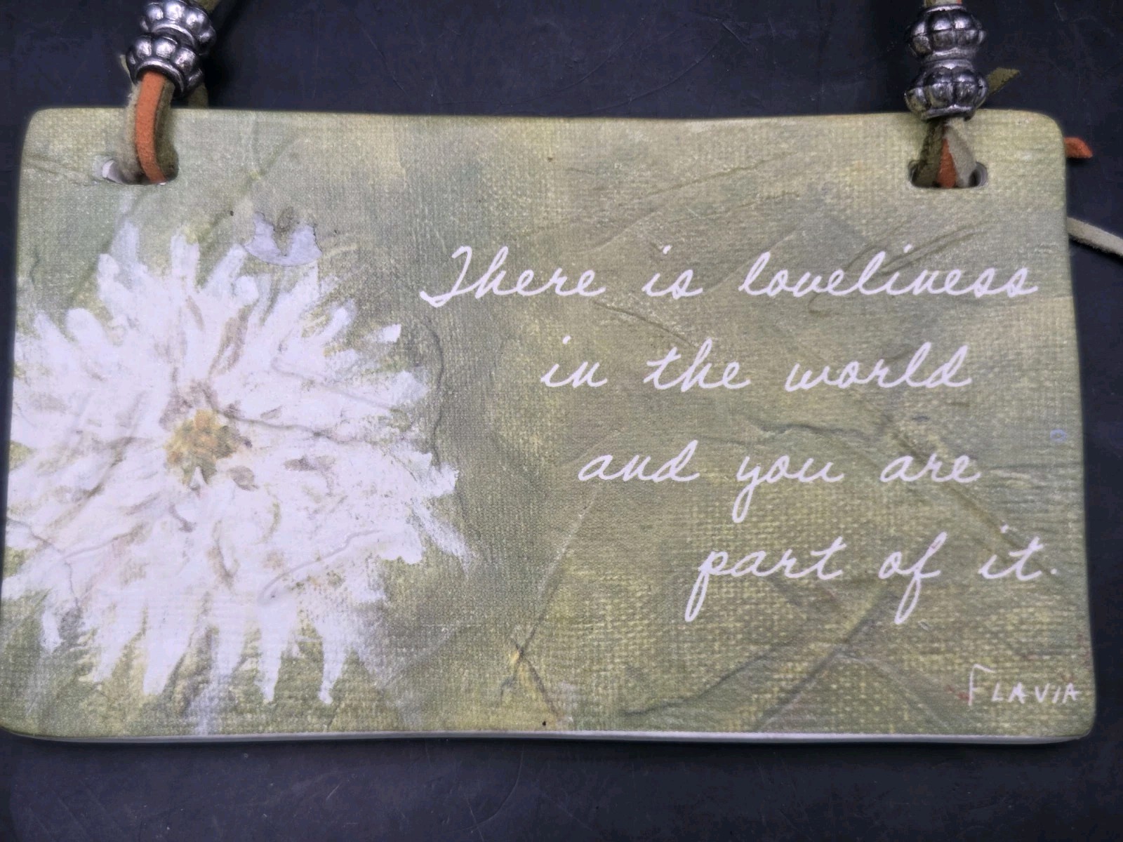 Silvestri Dolomite Plaque There Is Loveliness In The World And You Are Part Of