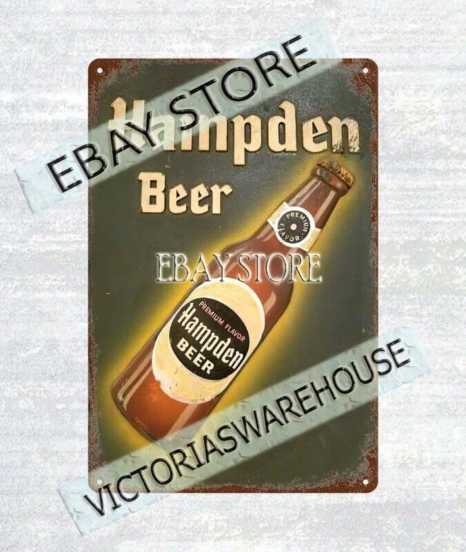 1950s Hampden Beer Premium Flavor metal tin sign kitchen garden plaques