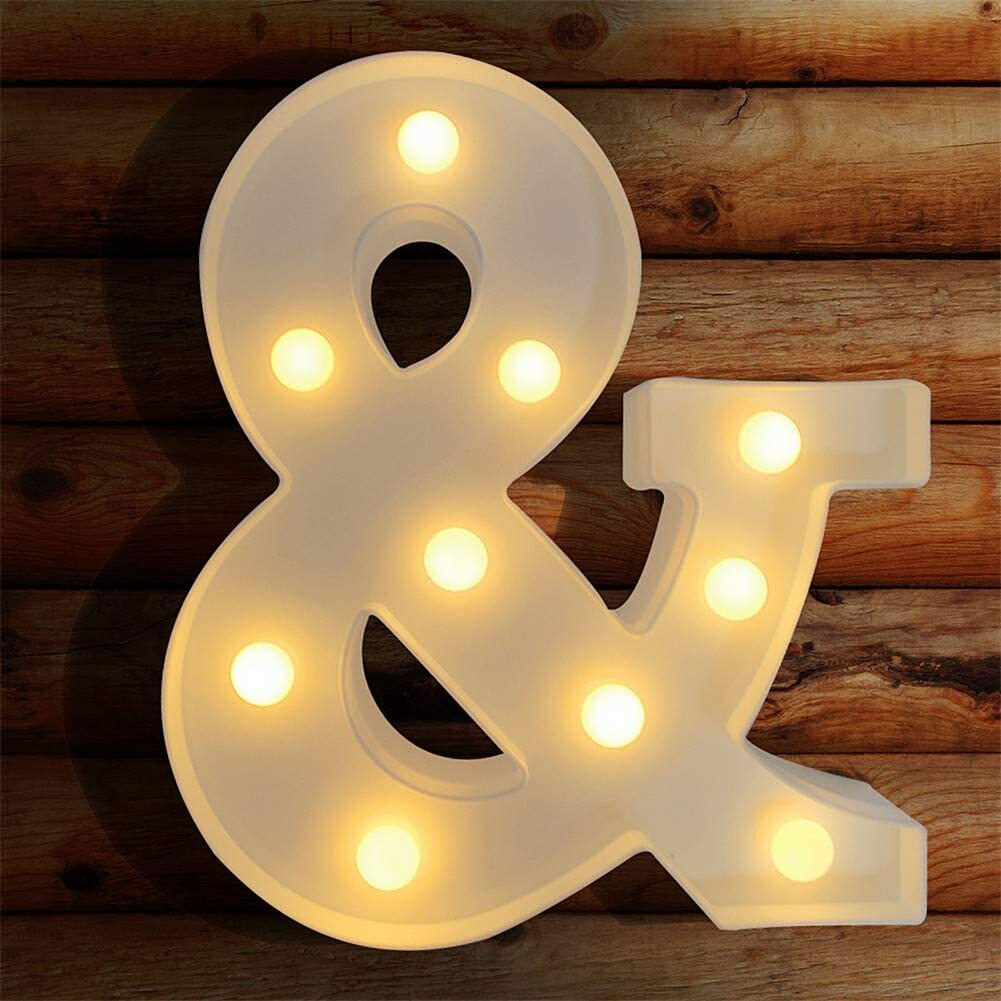 LED Letter Light Up Sign for Night Light, Wall Decor, Parties, Alphabet Marquee
