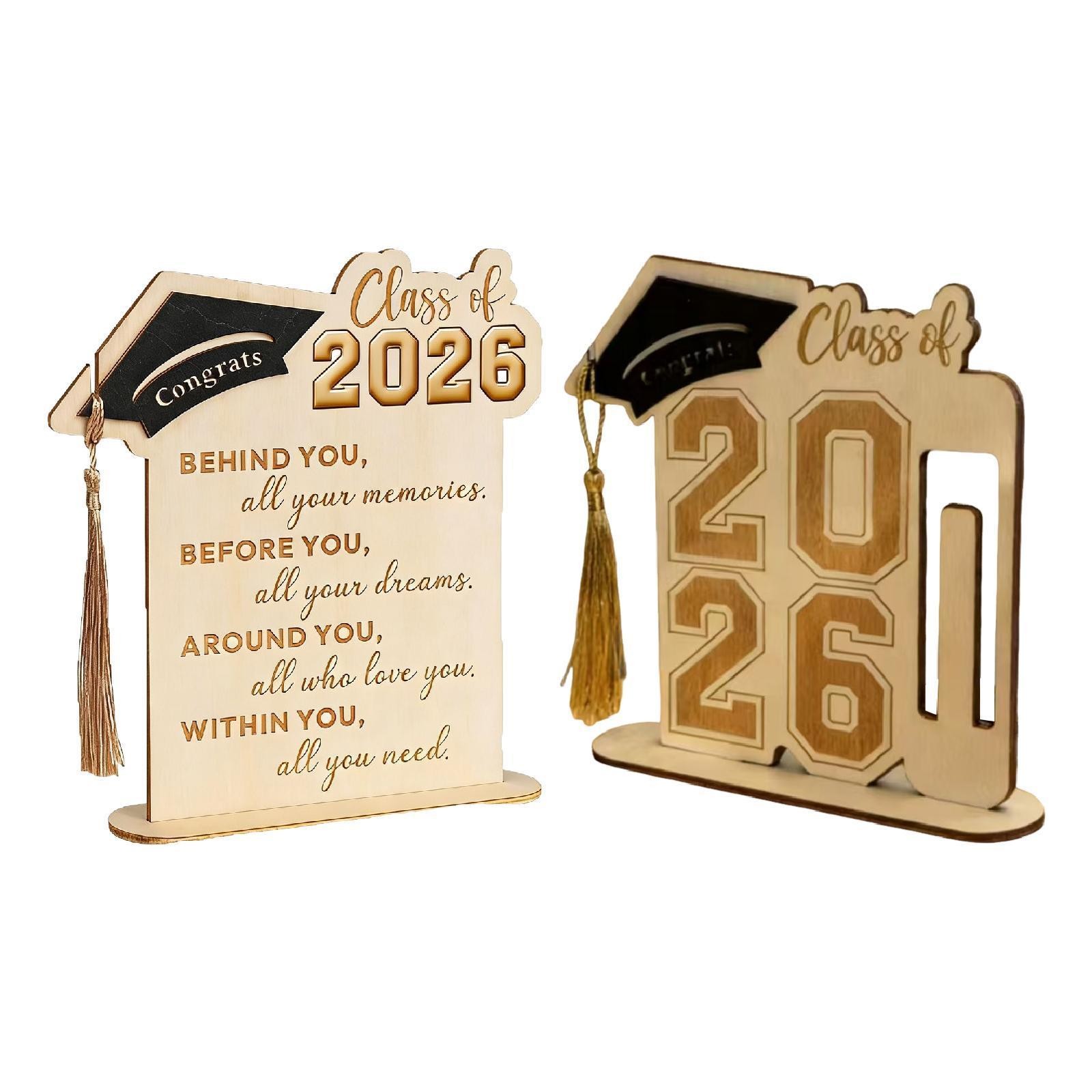 Graduation Decoration High School Rustic with Stand College Graduation Gifts