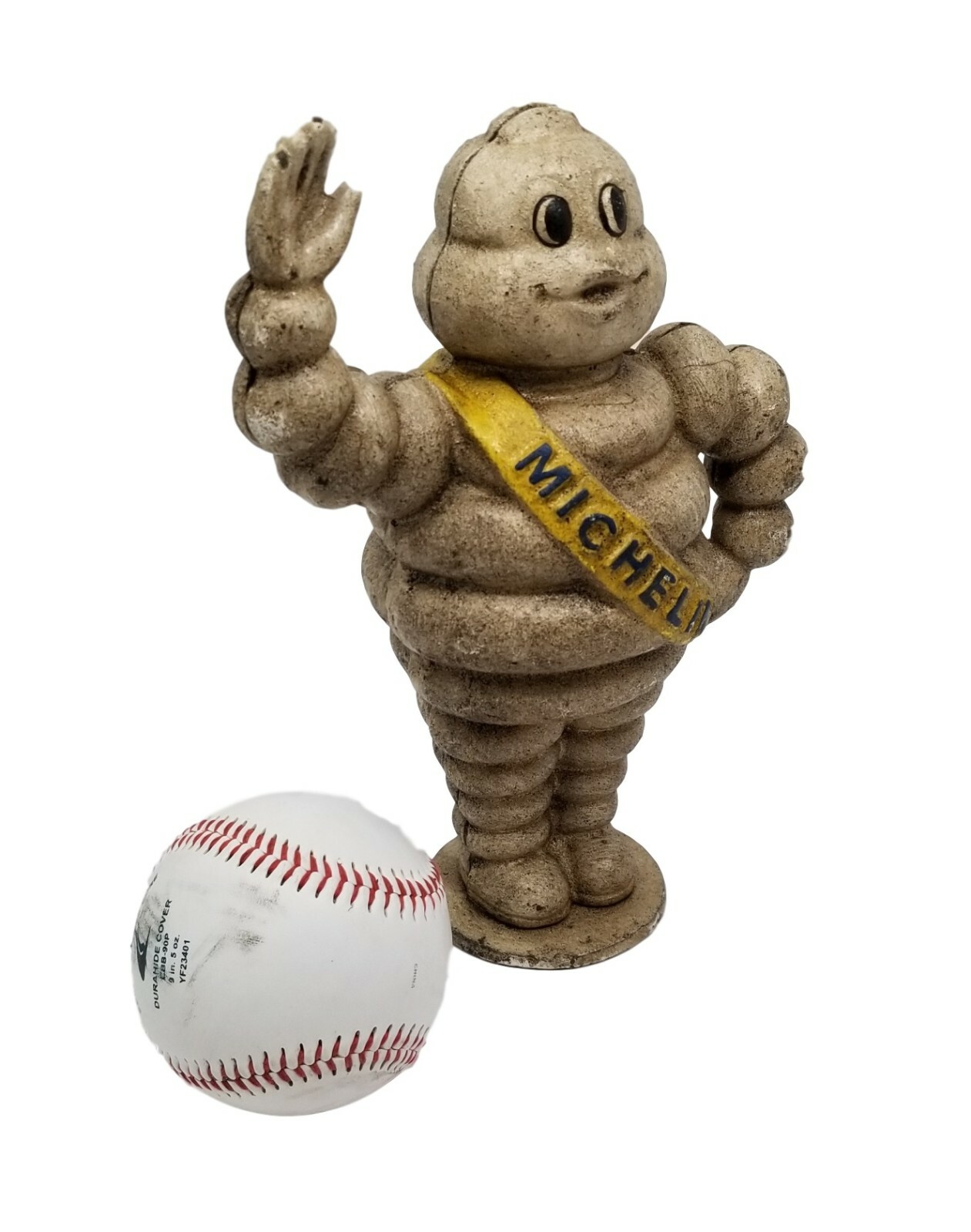 Michelin Man Bank 8″ Heavy Cast Iron With Painted Antique Finish